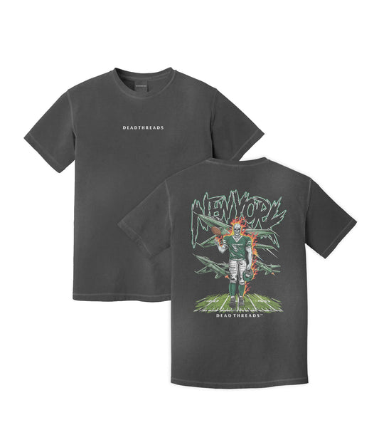 NEW YORK FOOTBALL GREEN - “DT ESSENTIAL" PREMIUM T - SHIRT – T-Shirt – Dead Threads Apparel
