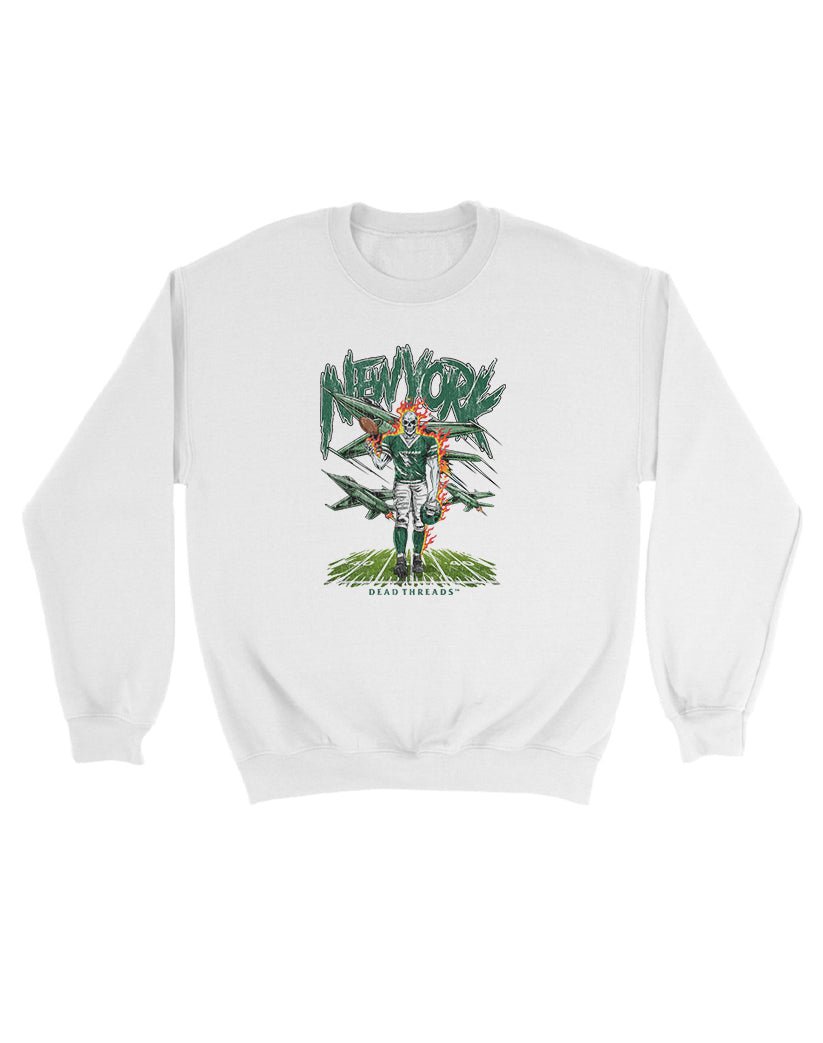 NEW YORK FOOTBALL GREEN KIDS CREWNECK SWEATSHIRT – Kids clothes – Dead Threads Apparel