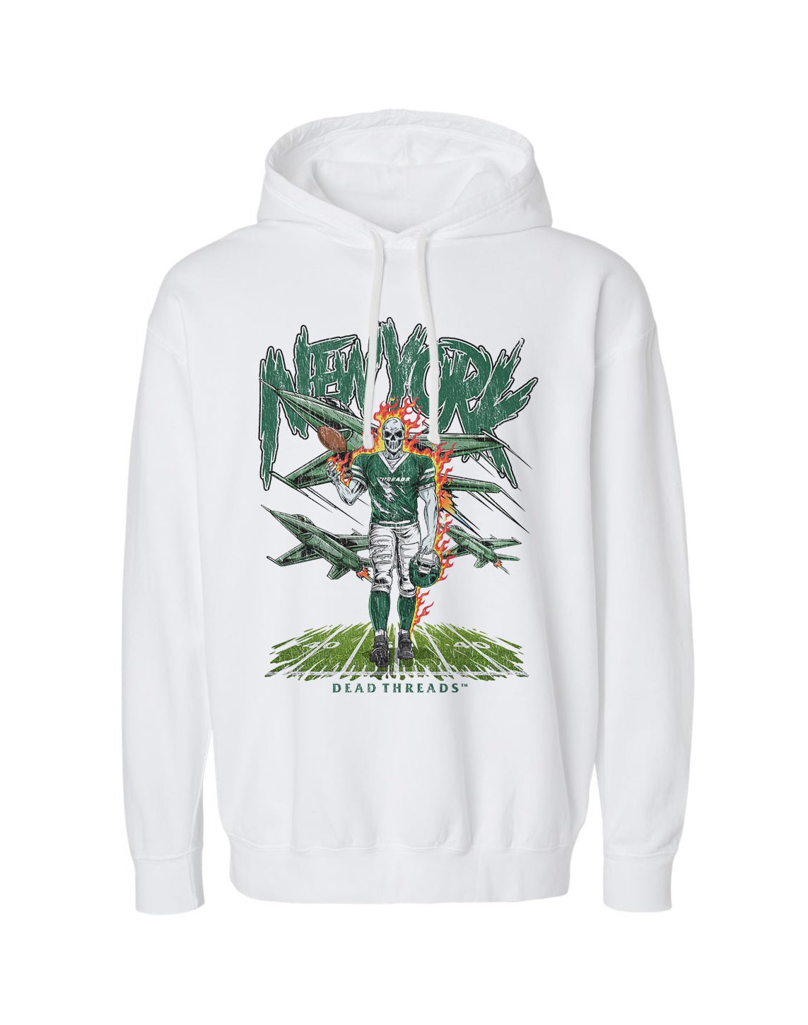 NEW YORK FOOTBALL GREEN - LIGHTWEIGHT HOODIE – Lightweight – Dead Threads Apparel