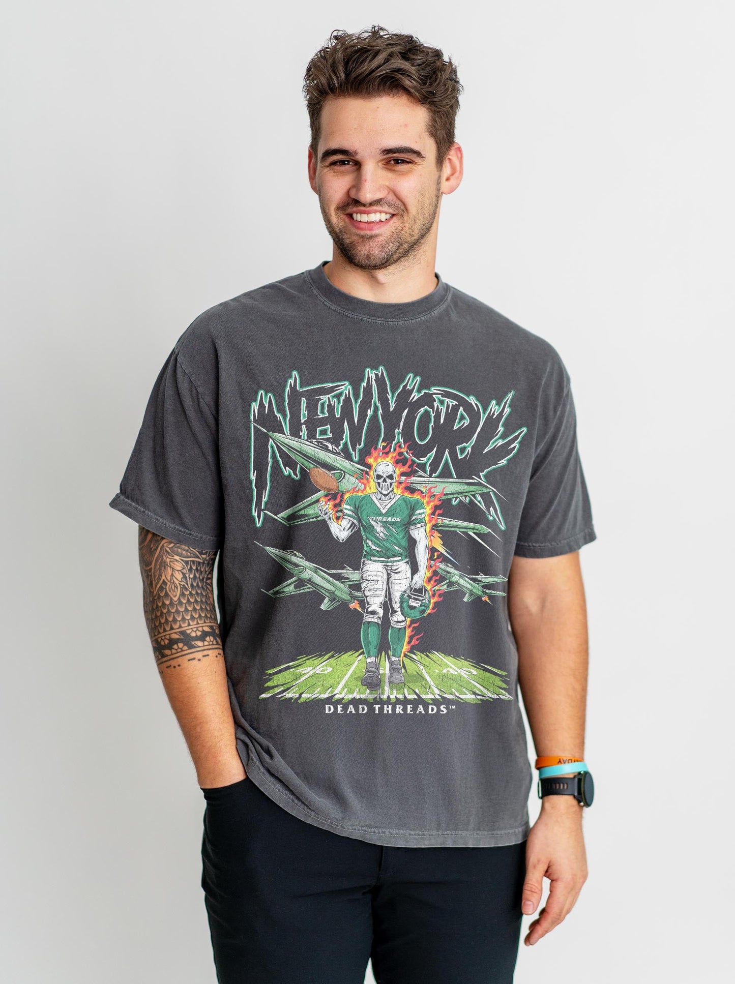 NEW YORK FOOTBALL GREEN – T-Shirt – Dead Threads Apparel