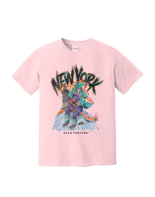 NEW YORK HOCKEY "THE ISLANDER" - PINK – T-Shirt – Dead Threads Apparel