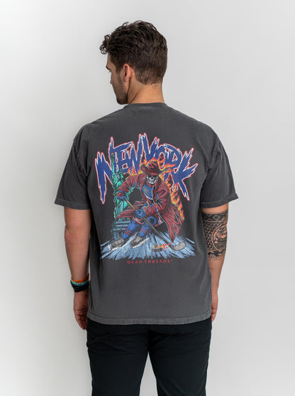 NEW YORK HOCKEY "THE RANGER" - “3 SKULL” PREMIUM T - SHIRT – T-Shirt – Dead Threads Apparel