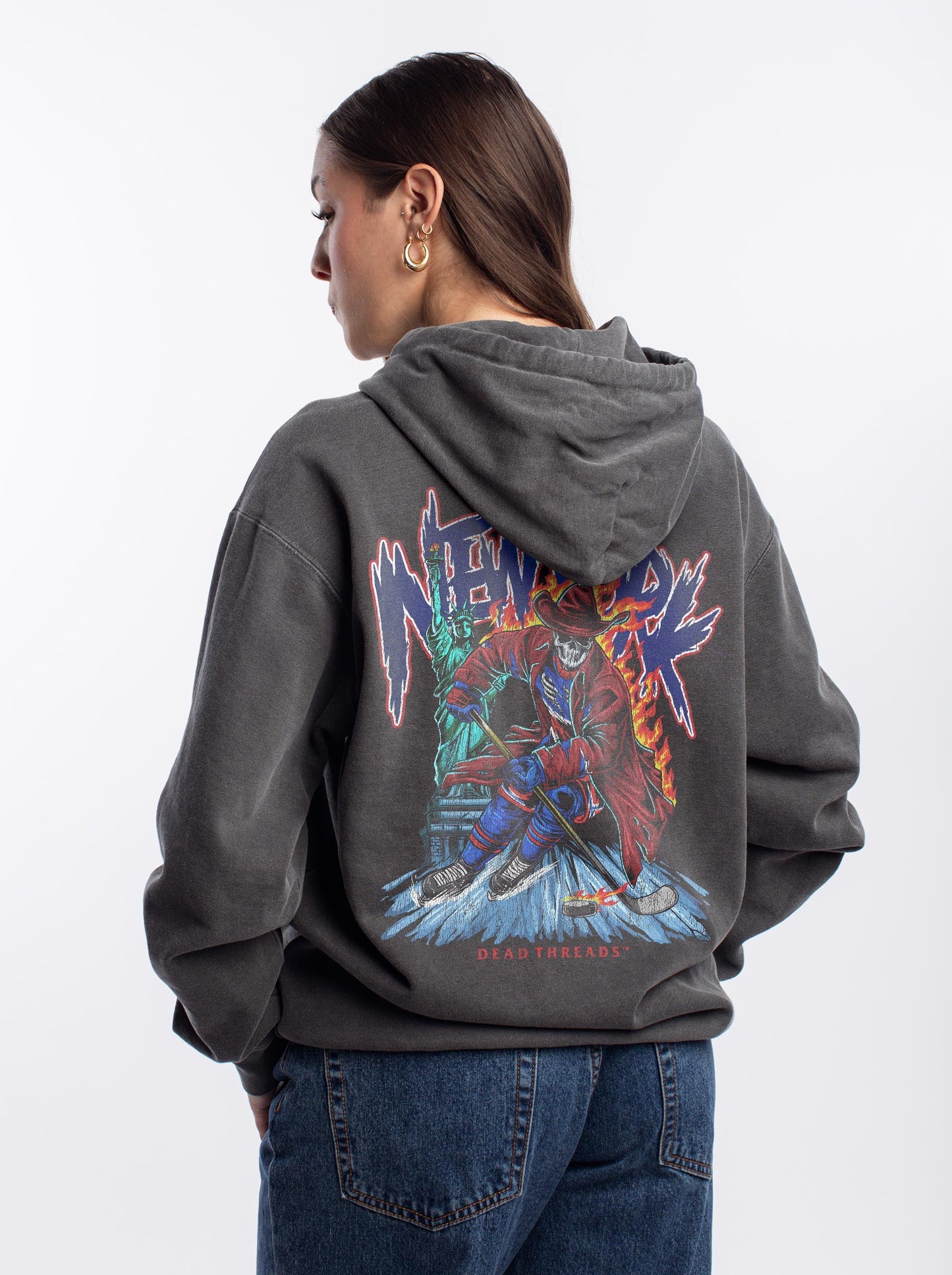 NEW YORK HOCKEY "THE RANGER" - “DT ESSENTIAL" HOODIE – Hoodie – Dead Threads Apparel