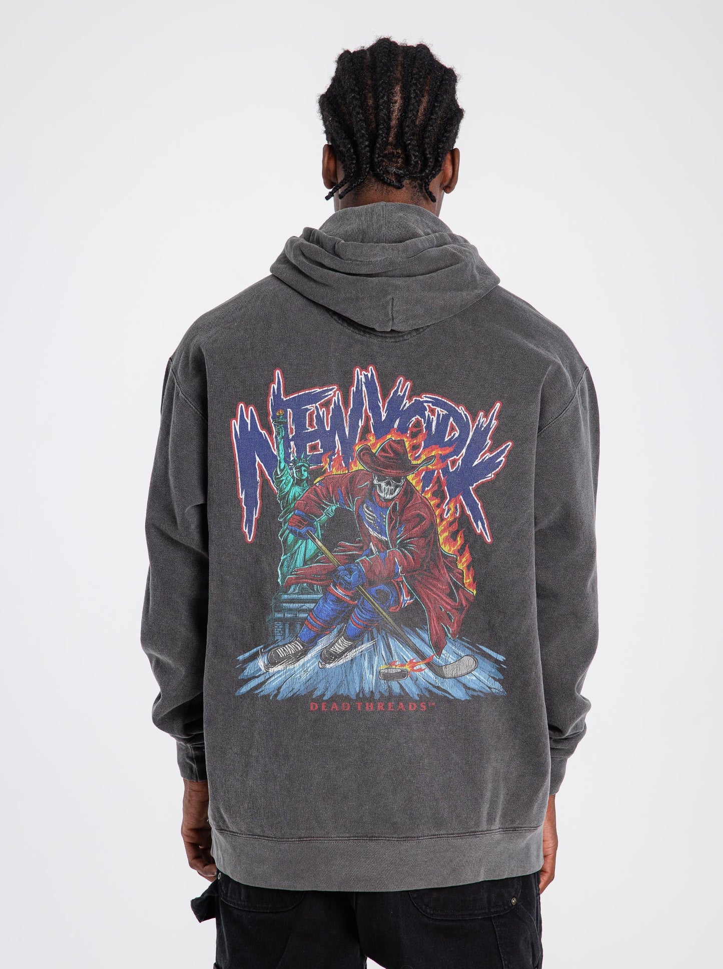 NEW YORK HOCKEY "THE RANGER" - “DT ESSENTIAL" HOODIE – Hoodie – Dead Threads Apparel