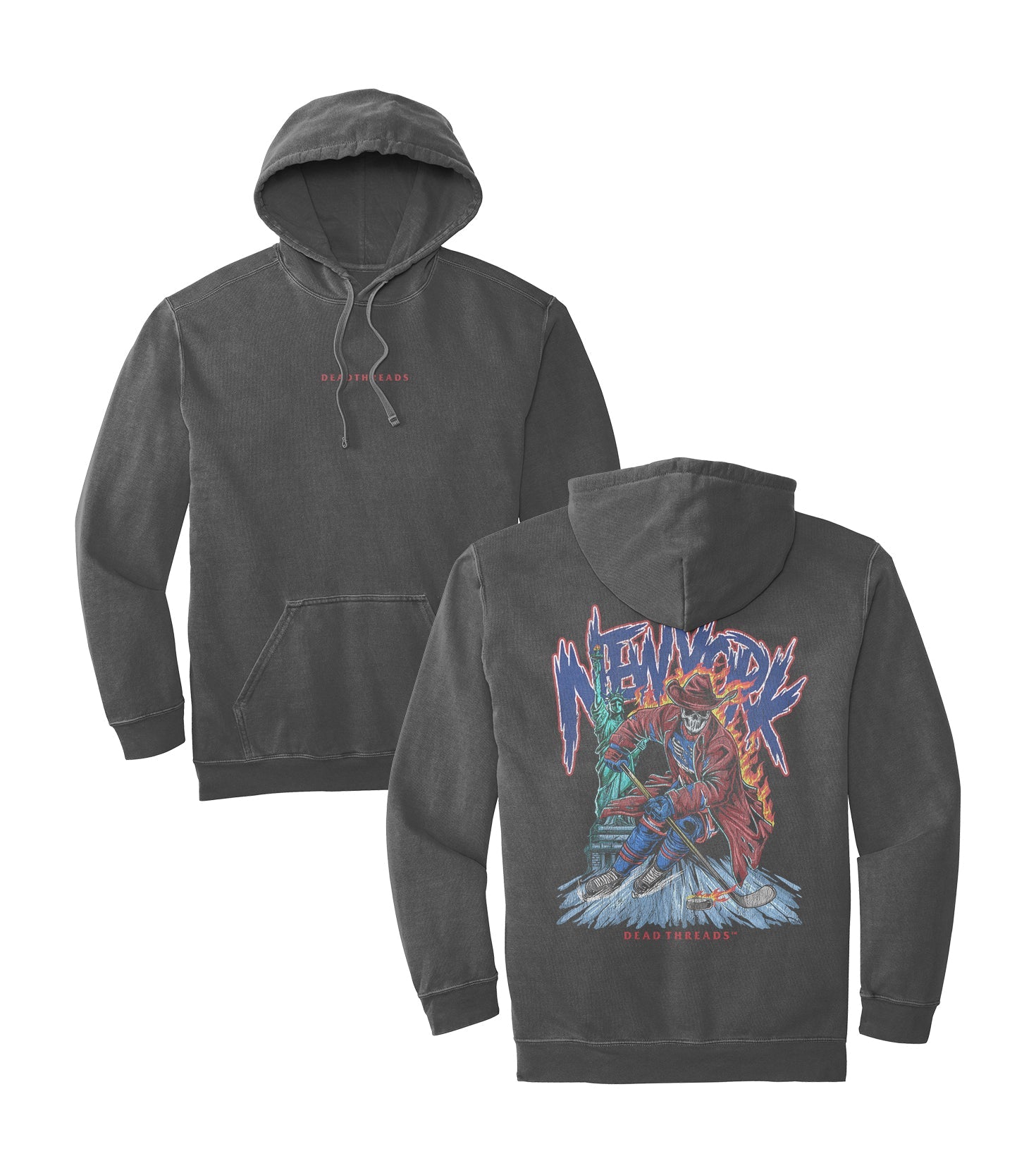 NEW YORK HOCKEY "THE RANGER" - “DT ESSENTIAL" HOODIE – Hoodie – Dead Threads Apparel