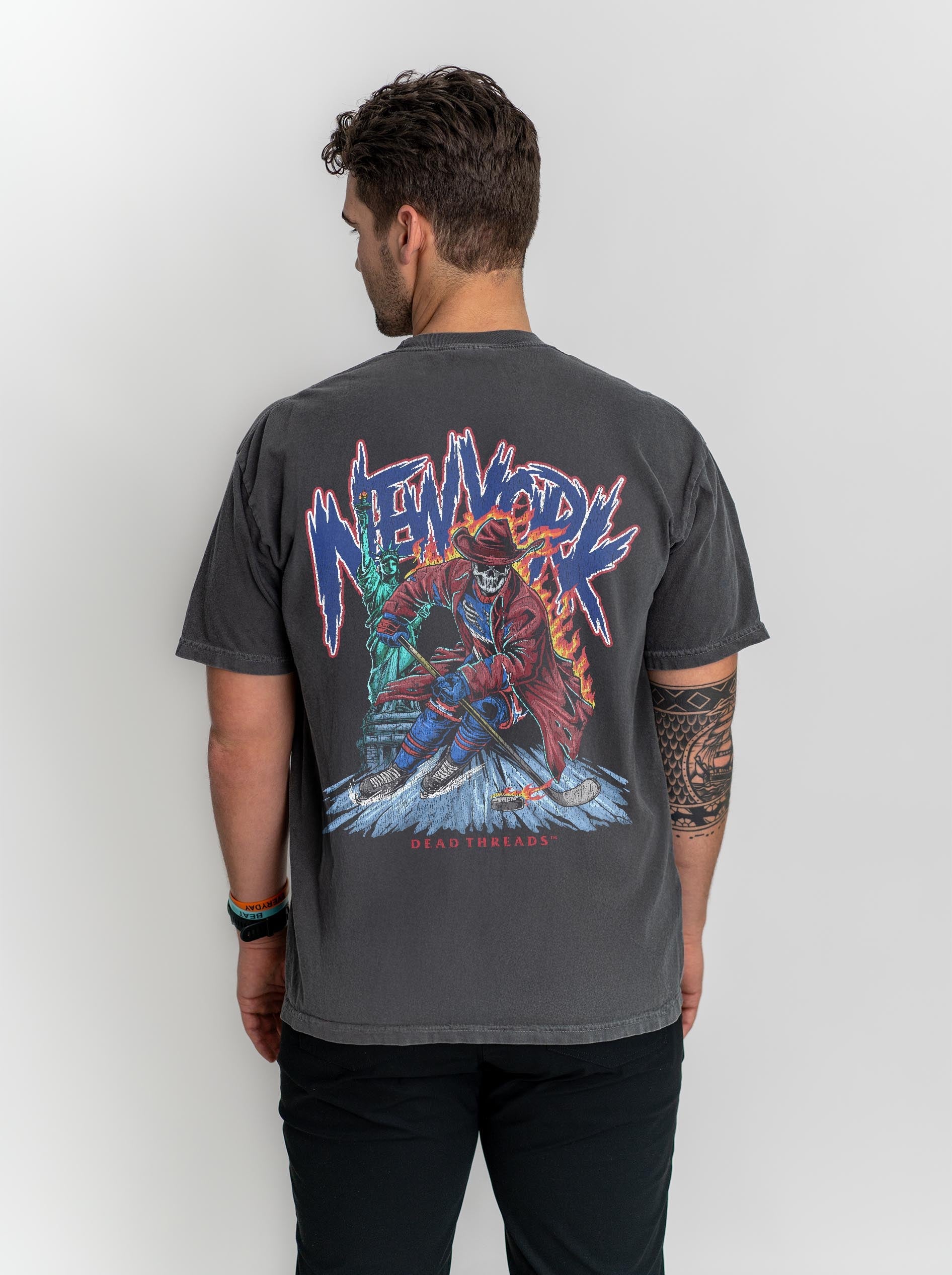 NEW YORK HOCKEY "THE RANGER" - “DT ESSENTIAL" PREMIUM T - SHIRT – T-Shirt – Dead Threads Apparel