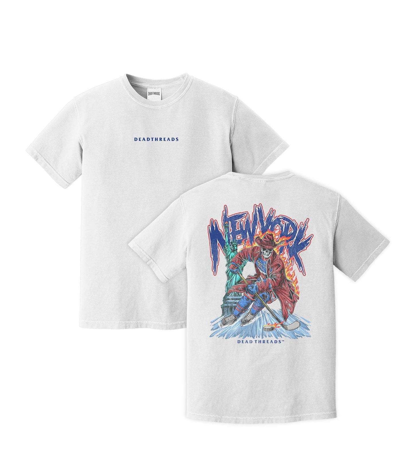 NEW YORK HOCKEY "THE RANGER" - “DT ESSENTIAL" PREMIUM T - SHIRT – T-Shirt – Dead Threads Apparel