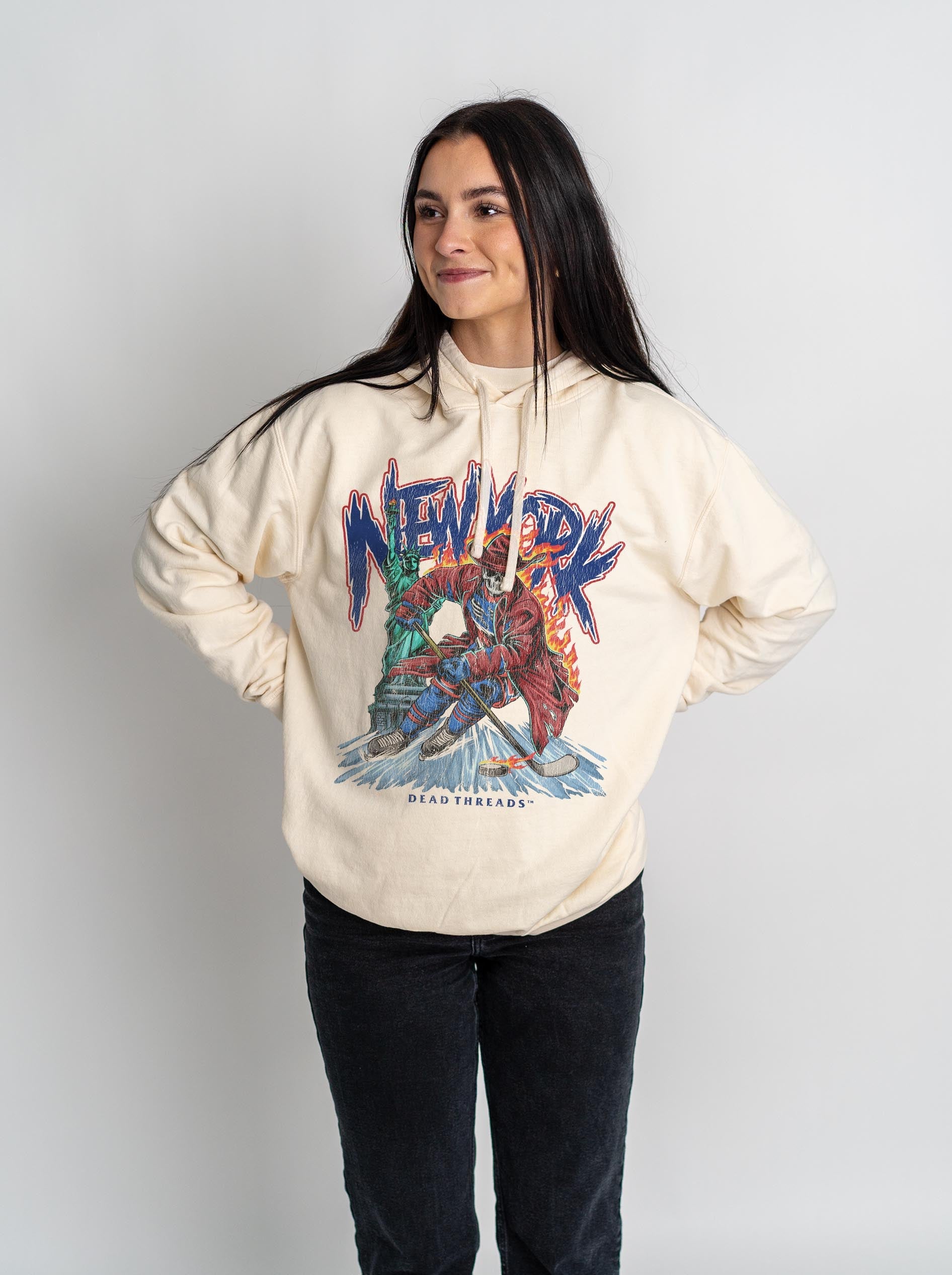NEW YORK HOCKEY "THE RANGER" - LIGHTWEIGHT HOODIE – Lightweight – Dead Threads Apparel