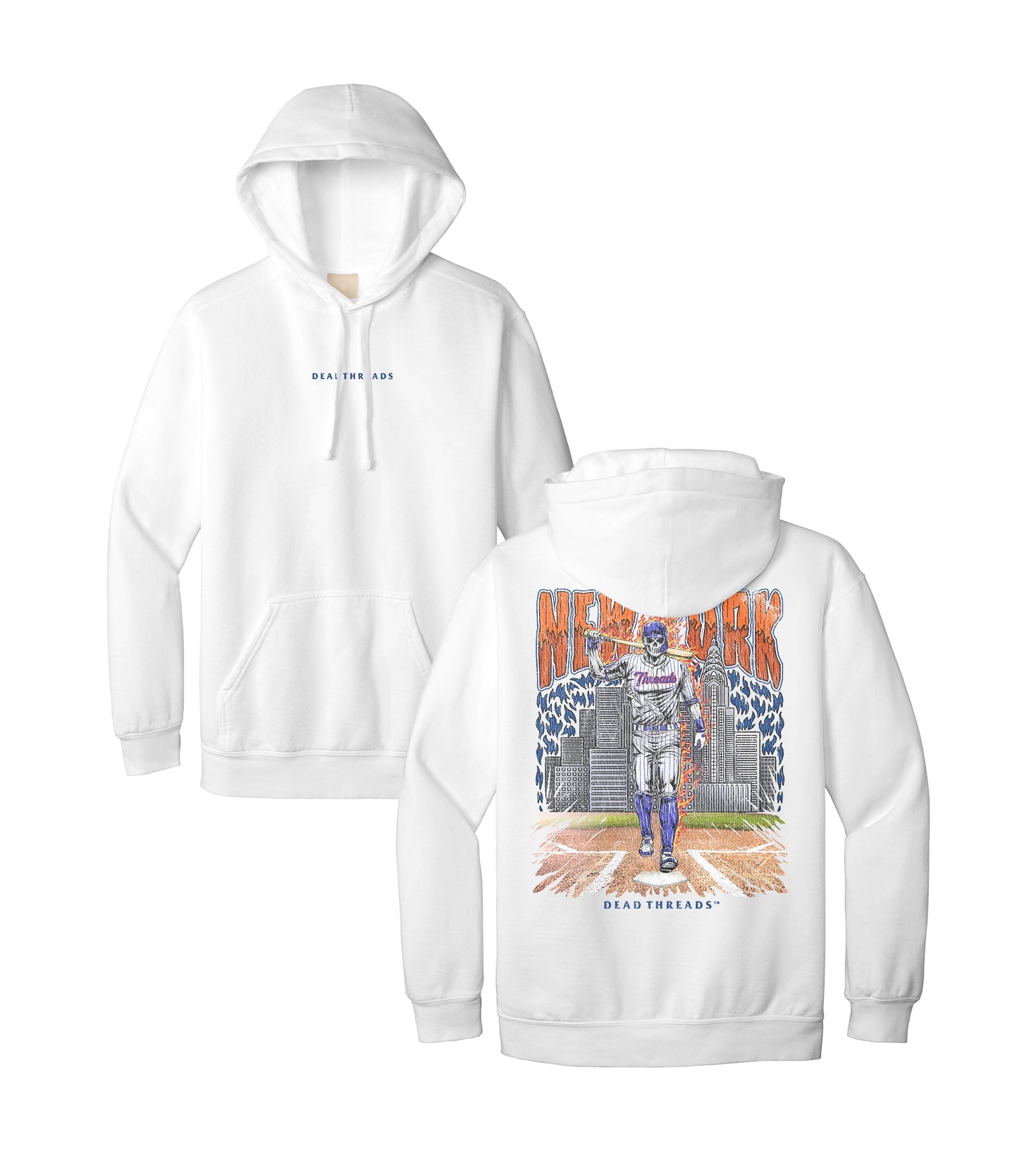 NEW YORK “QUEENS” BASEBALL - “DT ESSENTIAL" HOODIE – Hoodie – Dead Threads Apparel
