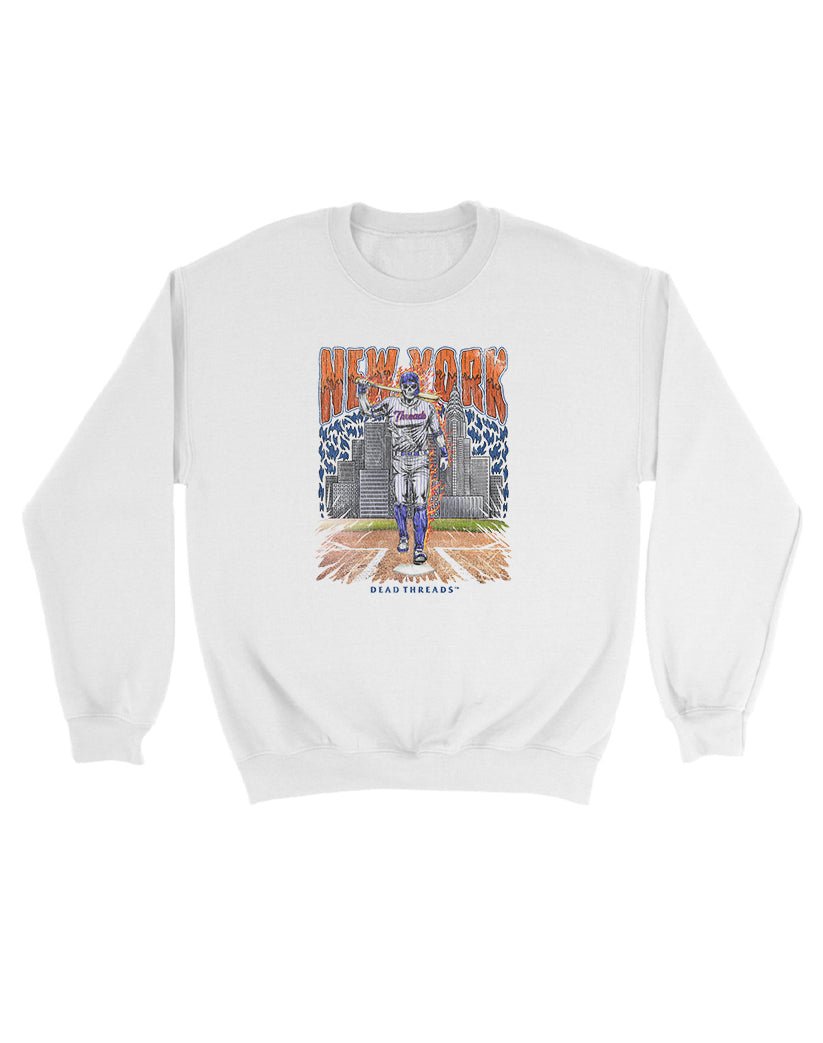 NEW YORK “QUEENS” BASEBALL KIDS CREWNECK SWEATSHIRT – Kids clothes – Dead Threads Apparel