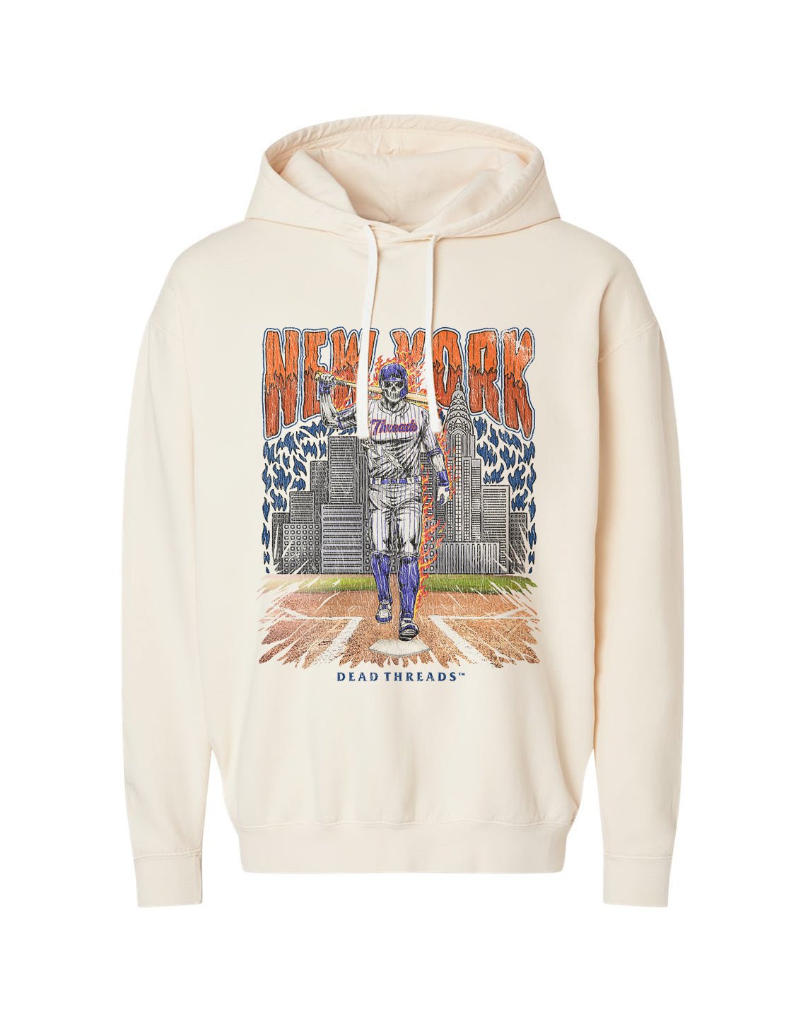 NEW YORK “QUEENS” BASEBALL - LIGHTWEIGHT HOODIE – Lightweight – Dead Threads Apparel