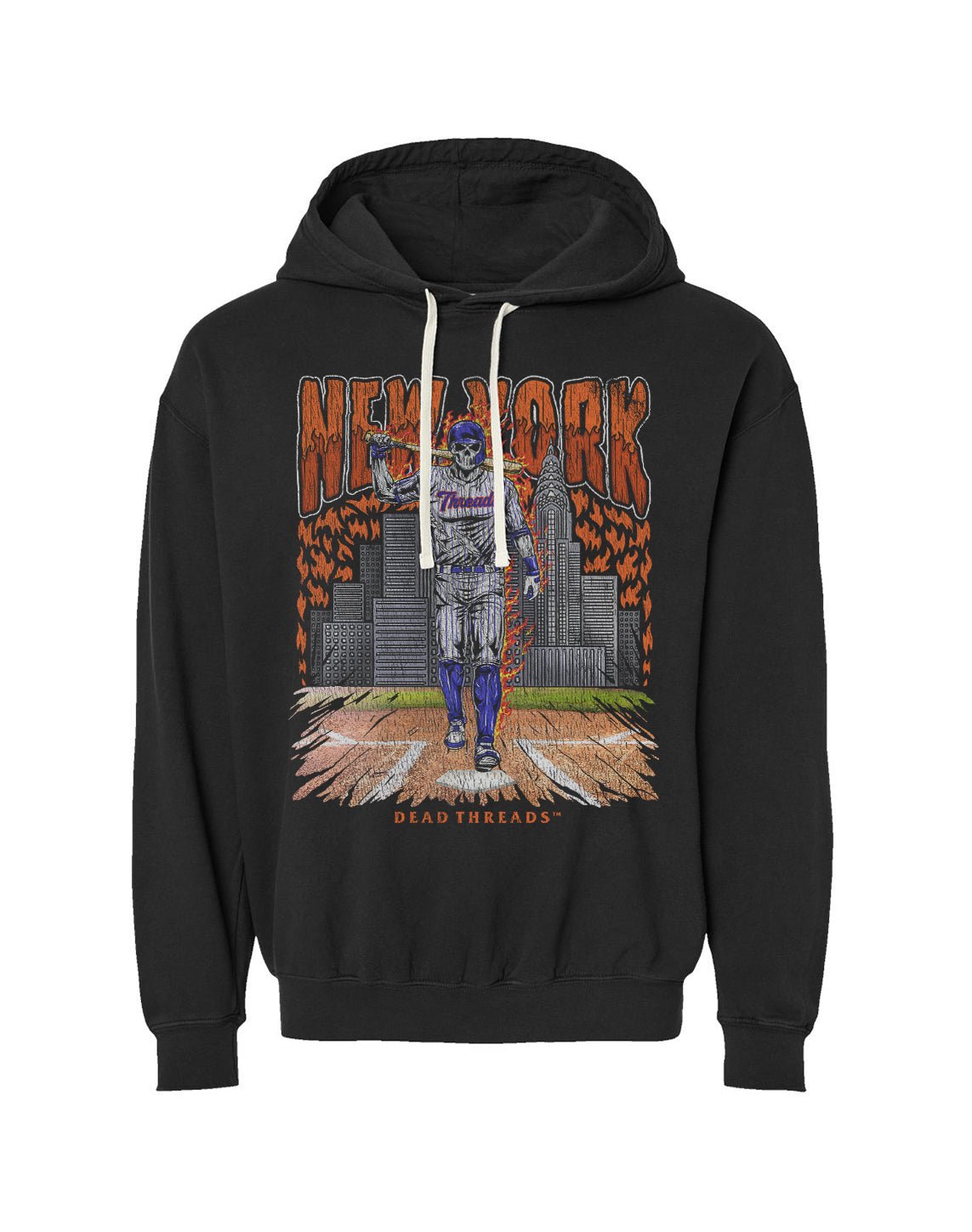 NEW YORK “QUEENS” BASEBALL - LIGHTWEIGHT HOODIE – Lightweight – Dead Threads Apparel