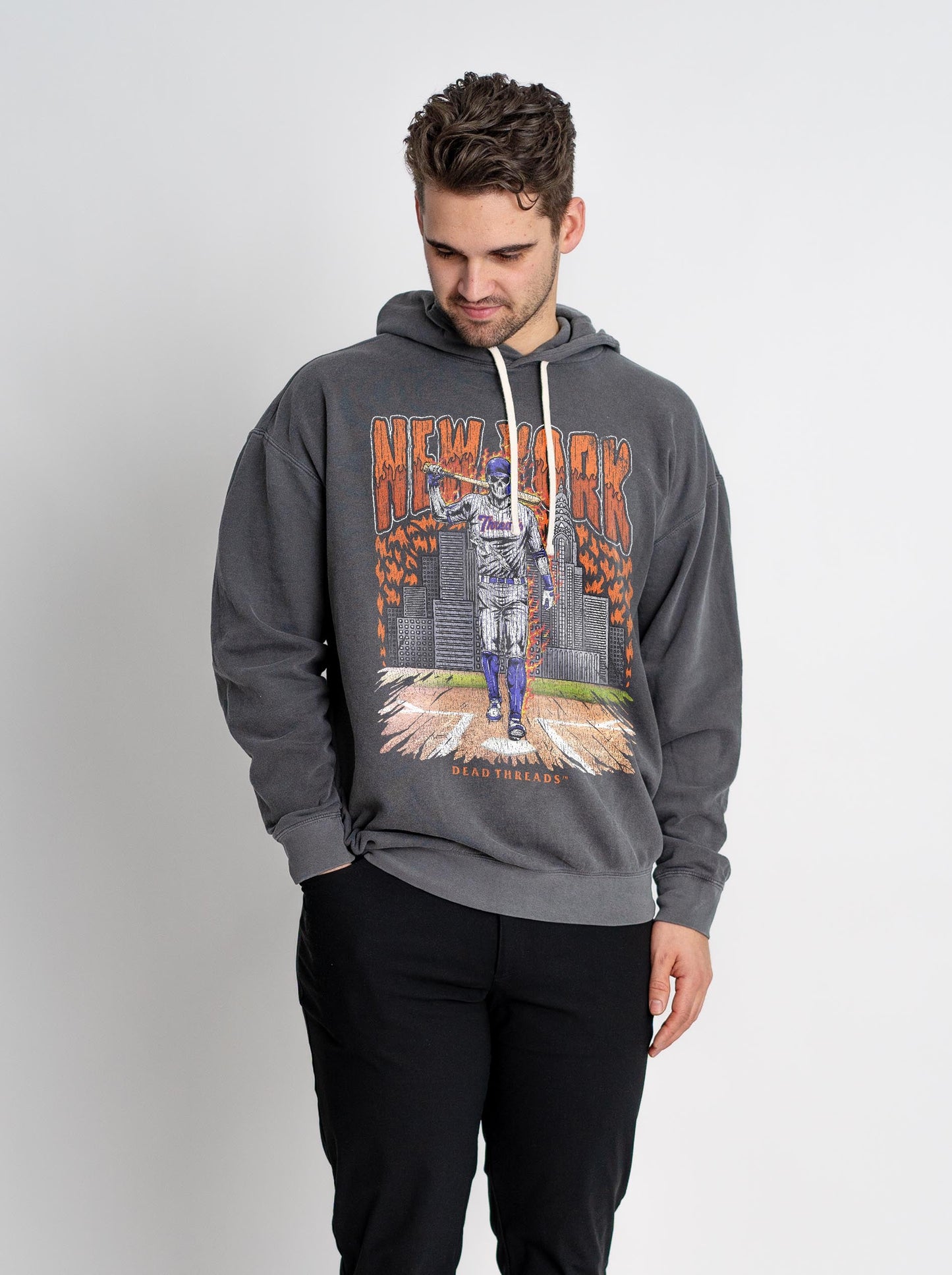NEW YORK “QUEENS” BASEBALL - LIGHTWEIGHT HOODIE – Lightweight – Dead Threads Apparel