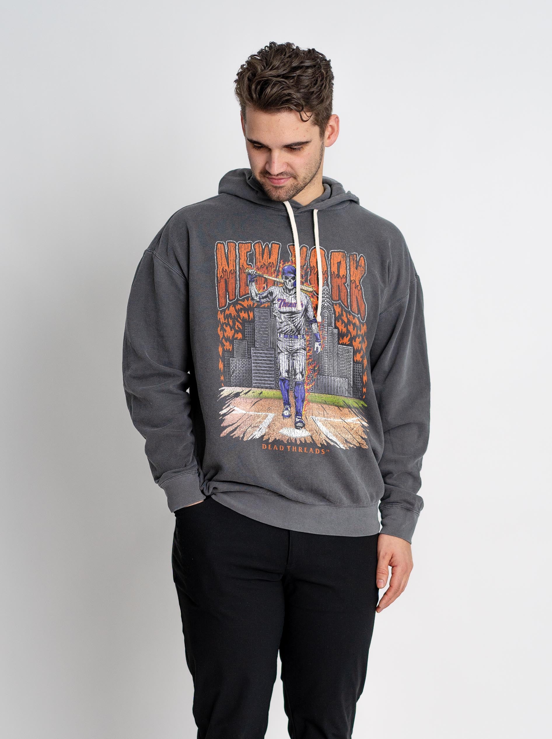 NEW YORK “QUEENS” BASEBALL - LIGHTWEIGHT HOODIE – Lightweight – Dead Threads Apparel