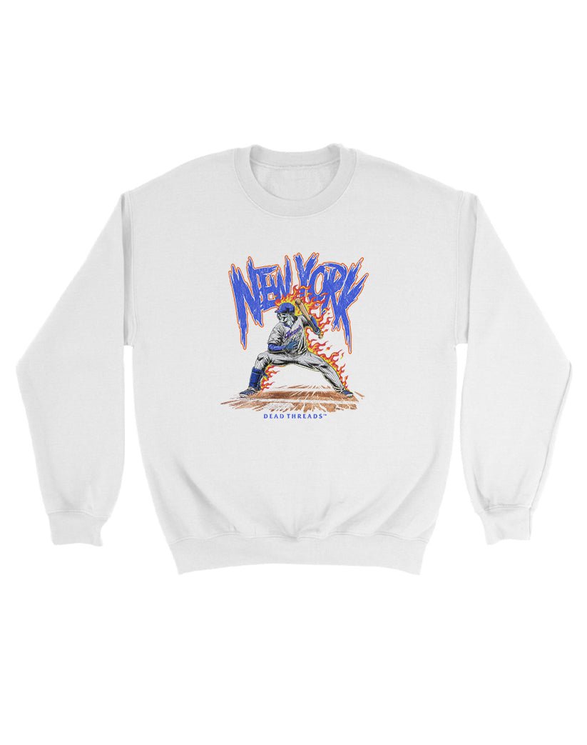 NEW YORK “QUEENS” BASEBALL v2 KIDS CREWNECK SWEATSHIRT – Kids clothes – Dead Threads Apparel