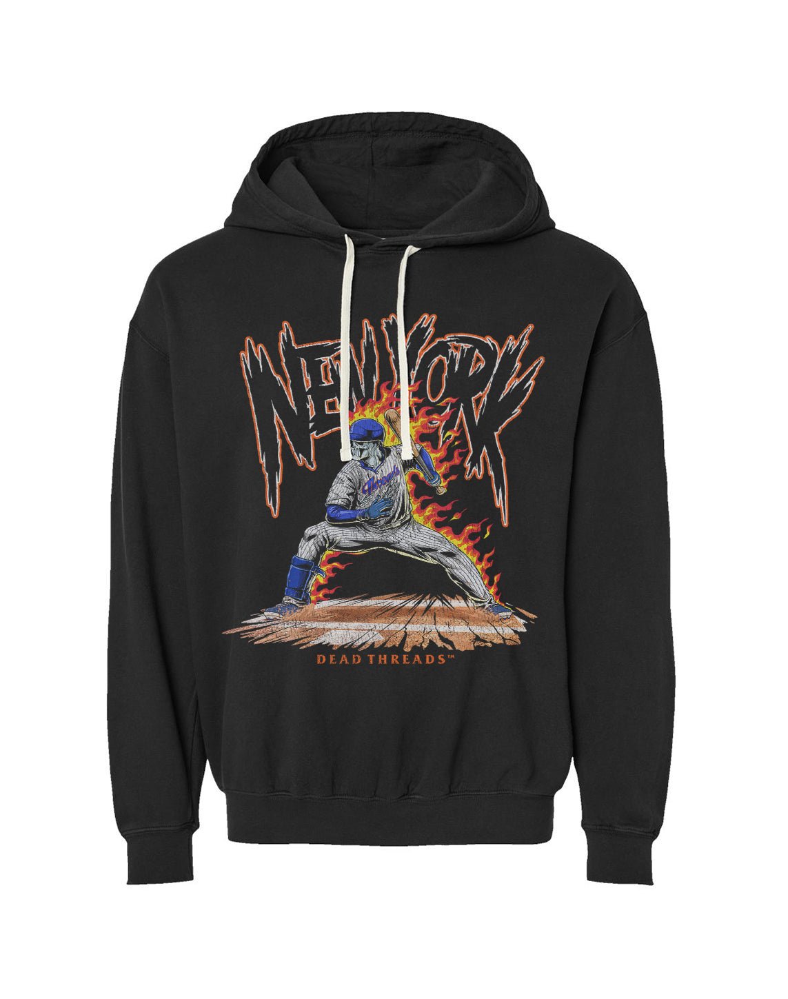 NEW YORK “QUEENS” BASEBALL v2 - LIGHTWEIGHT HOODIE – Lightweight – Dead Threads Apparel