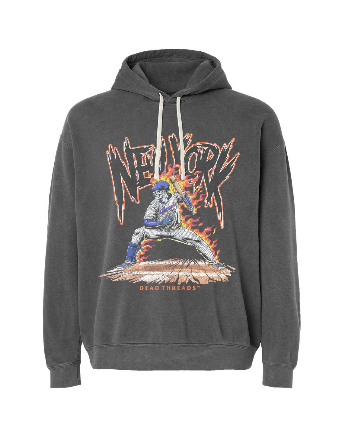 NEW YORK “QUEENS” BASEBALL v2 - LIGHTWEIGHT HOODIE – Lightweight – Dead Threads Apparel