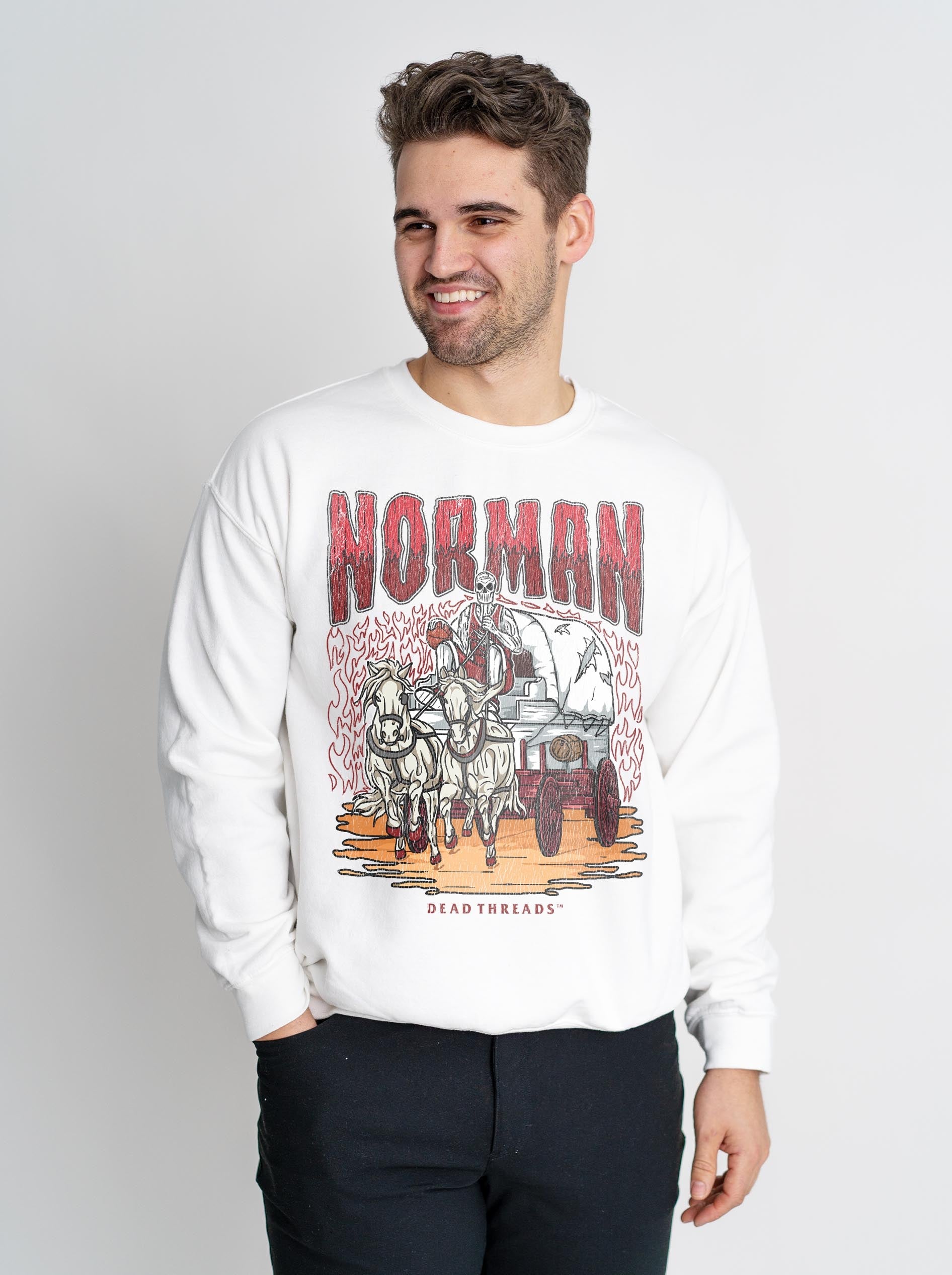 NORMAN BASKETBALL CREWNECK SWEATSHIRT – Sweatshirt – Dead Threads Apparel