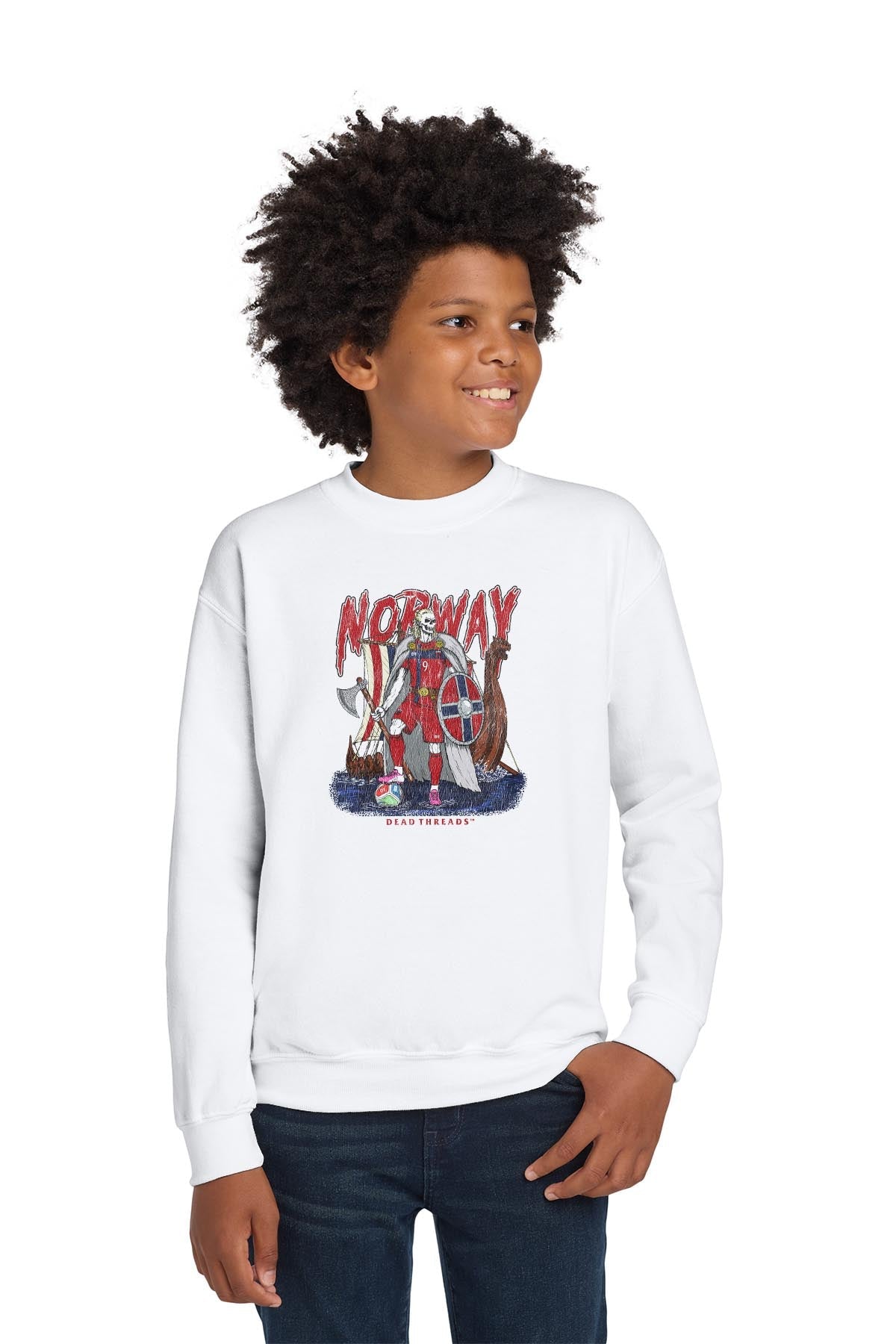 NORWAY SOCCER - KIDS CREWNECK SWEATSHIRT – Kids clothes – Dead Threads Apparel