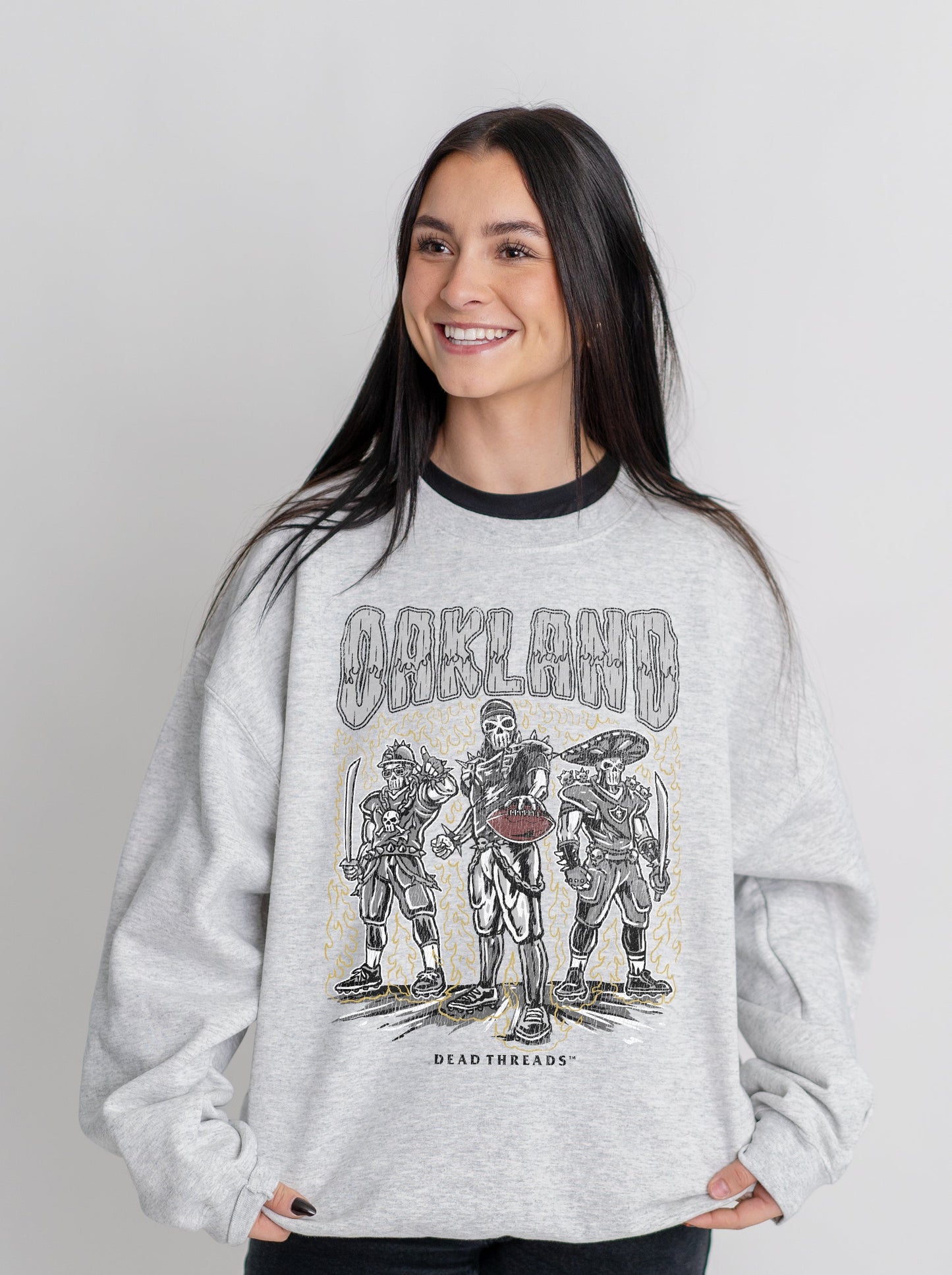 OAKLAND FOOTBALL CREWNECK SWEATSHIRT – Sweatshirt – Dead Threads Apparel