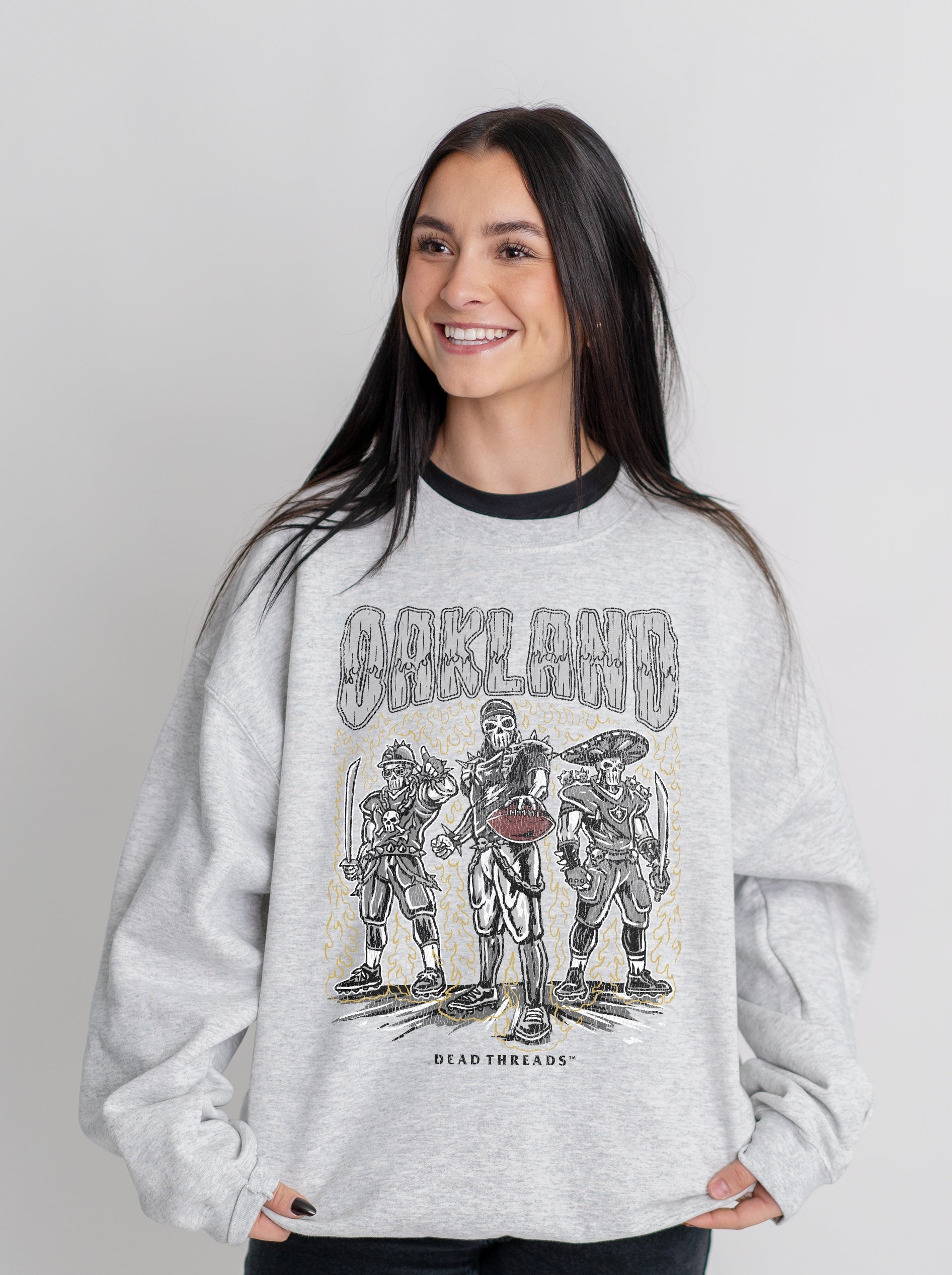 OAKLAND FOOTBALL CREWNECK SWEATSHIRT – Sweatshirt – Dead Threads Apparel