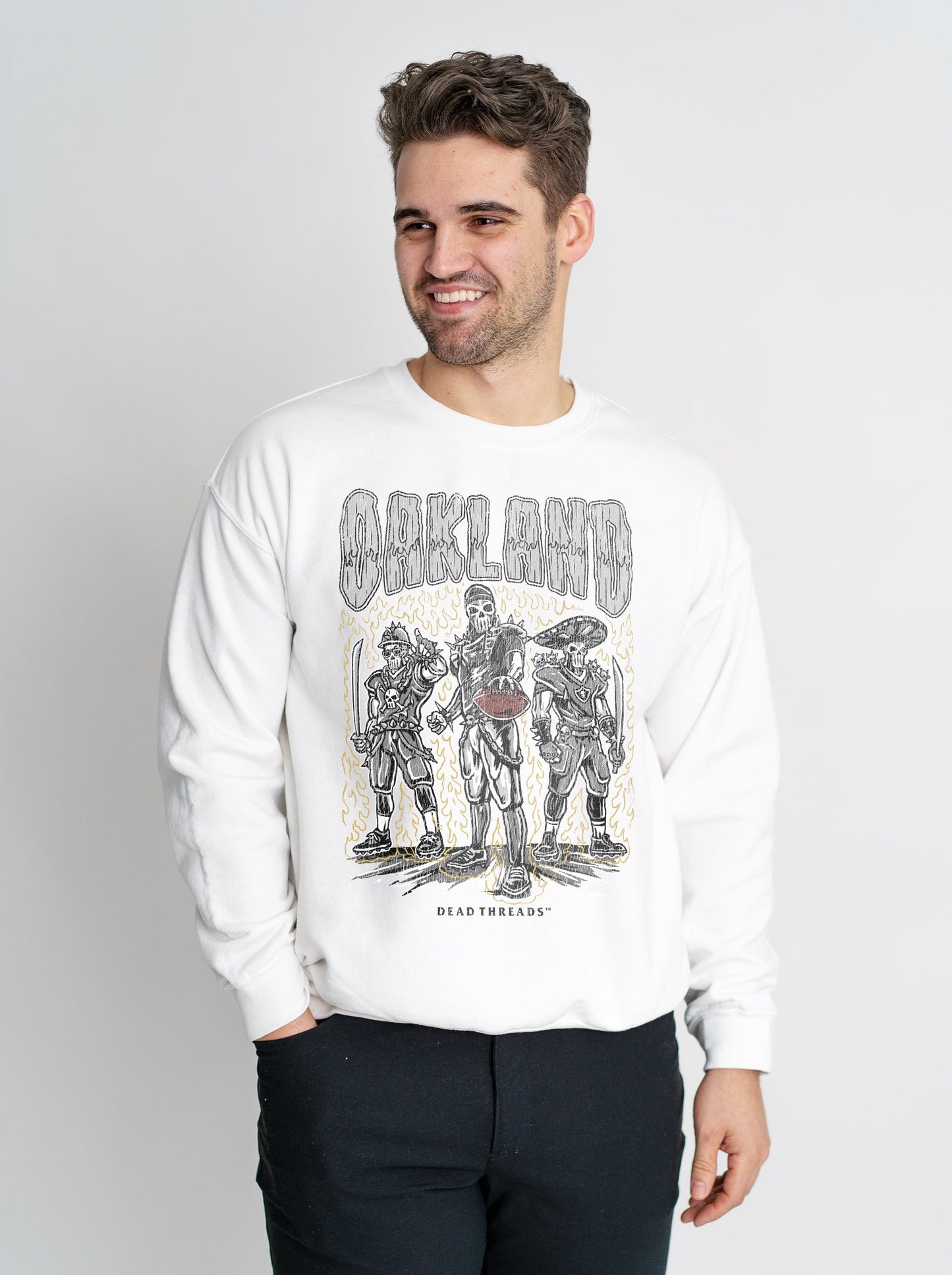 OAKLAND FOOTBALL CREWNECK SWEATSHIRT – Sweatshirt – Dead Threads Apparel