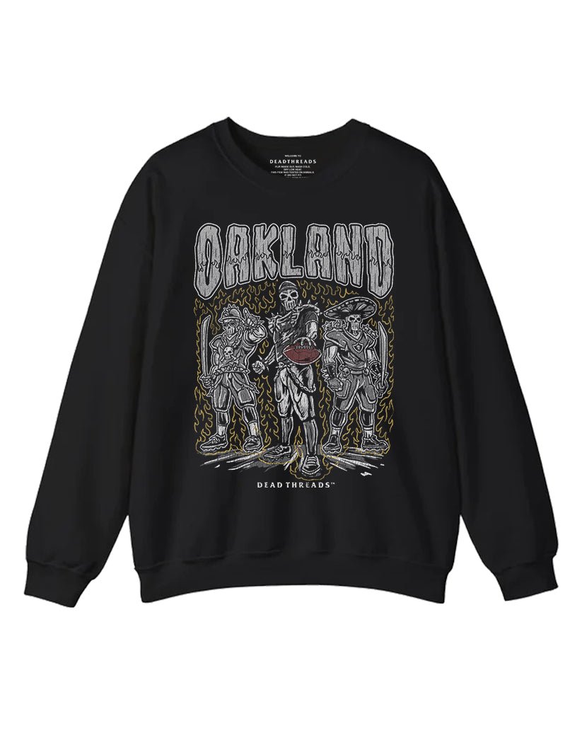 OAKLAND FOOTBALL CREWNECK SWEATSHIRT – Sweatshirt – Dead Threads Apparel