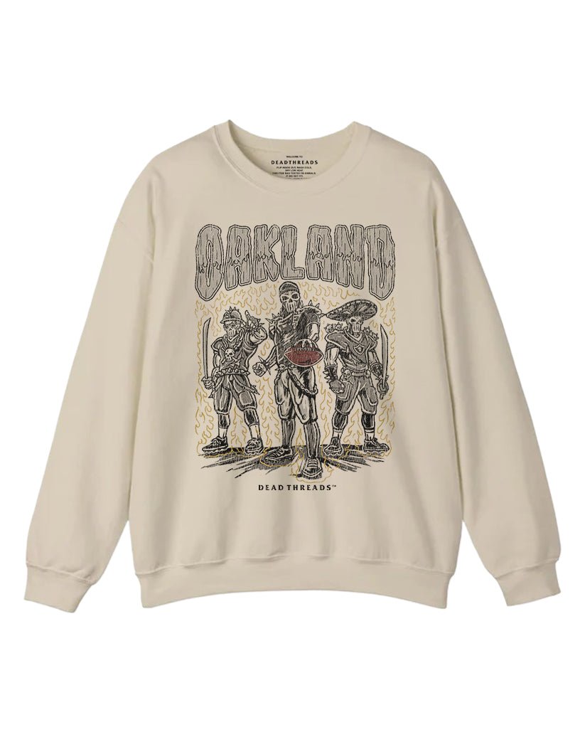 OAKLAND FOOTBALL CREWNECK SWEATSHIRT – Sweatshirt – Dead Threads Apparel