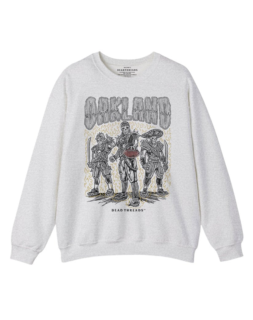 OAKLAND FOOTBALL CREWNECK SWEATSHIRT – Sweatshirt – Dead Threads Apparel