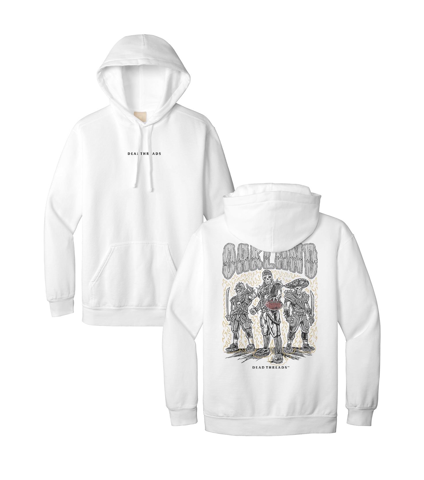 OAKLAND FOOTBALL - “DT ESSENTIAL" HOODIE – Hoodie – Dead Threads Apparel