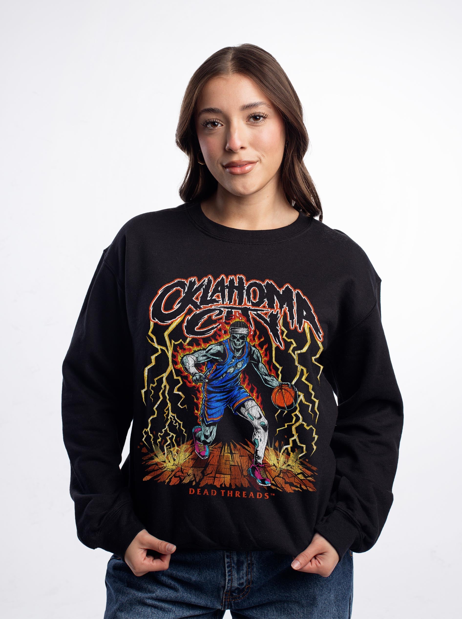 OKLAHOMA CITY BASKETBALL CREWNECK SWEATSHIRT – Sweatshirt – Dead Threads Apparel