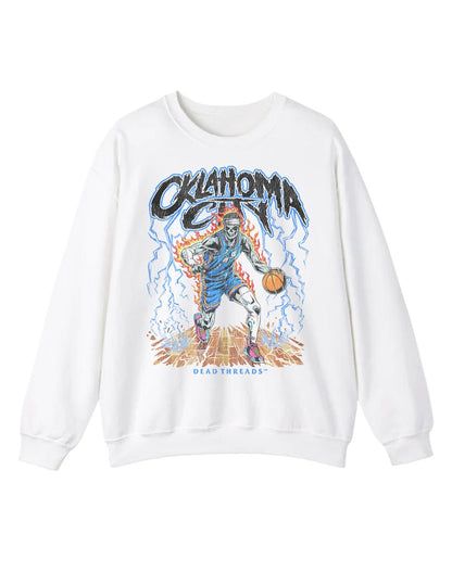OKLAHOMA CITY "BLUE" BASKETBALL CREWNECK SWEATSHIRT – Sweatshirt – Dead Threads Apparel