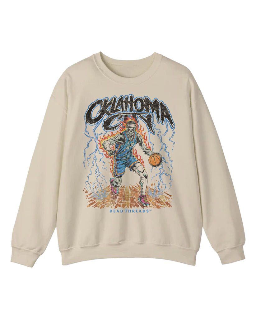 OKLAHOMA CITY "BLUE" BASKETBALL CREWNECK SWEATSHIRT – Sweatshirt – Dead Threads Apparel