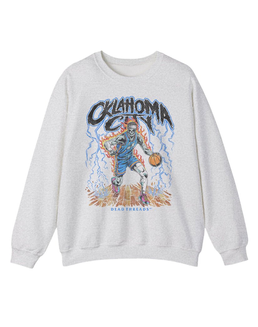 OKLAHOMA CITY "BLUE" BASKETBALL CREWNECK SWEATSHIRT – Sweatshirt – Dead Threads Apparel