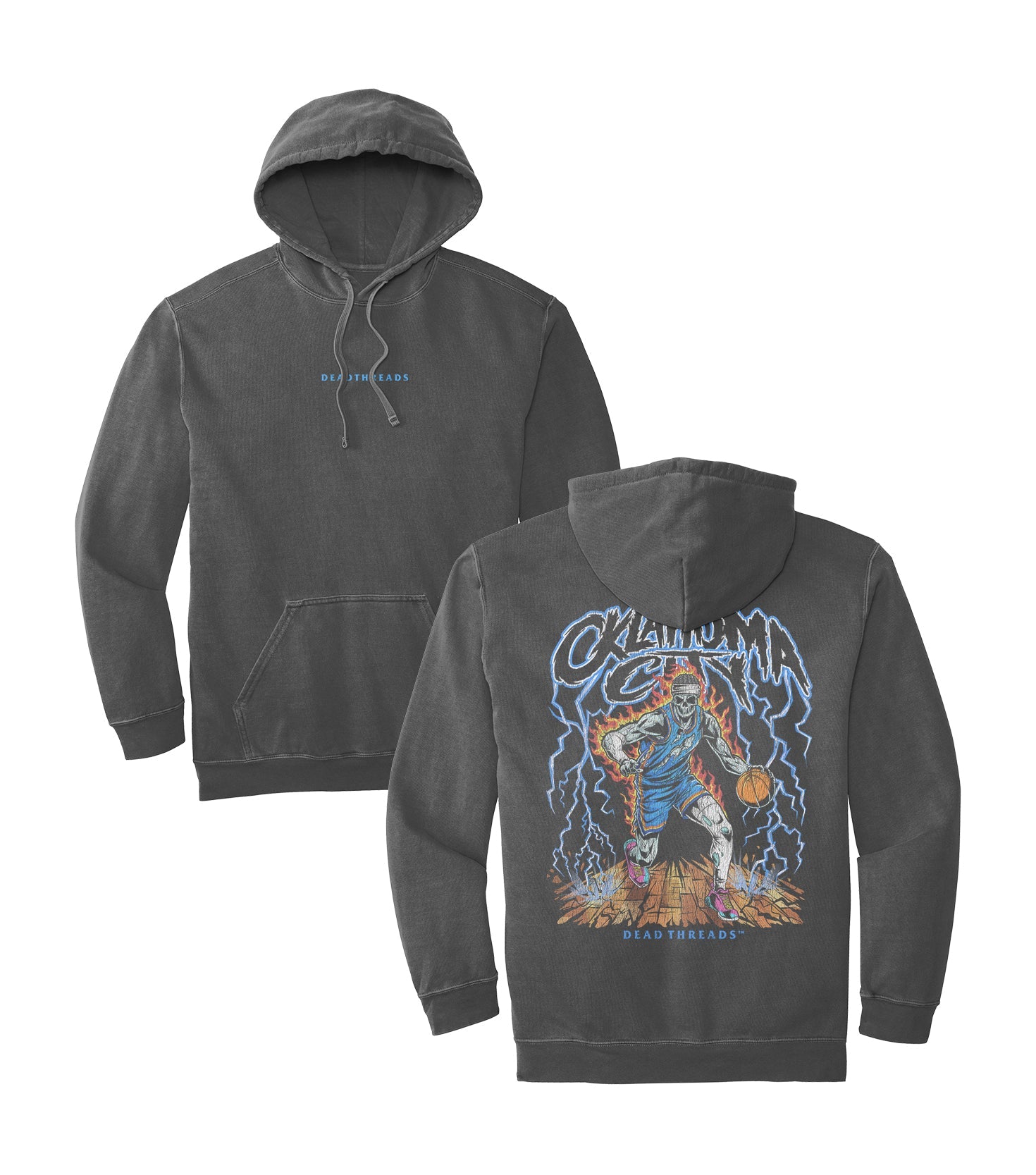 OKLAHOMA CITY "BLUE" BASKETBALL - “DT ESSENTIAL" HOODIE – Hoodie – Dead Threads Apparel