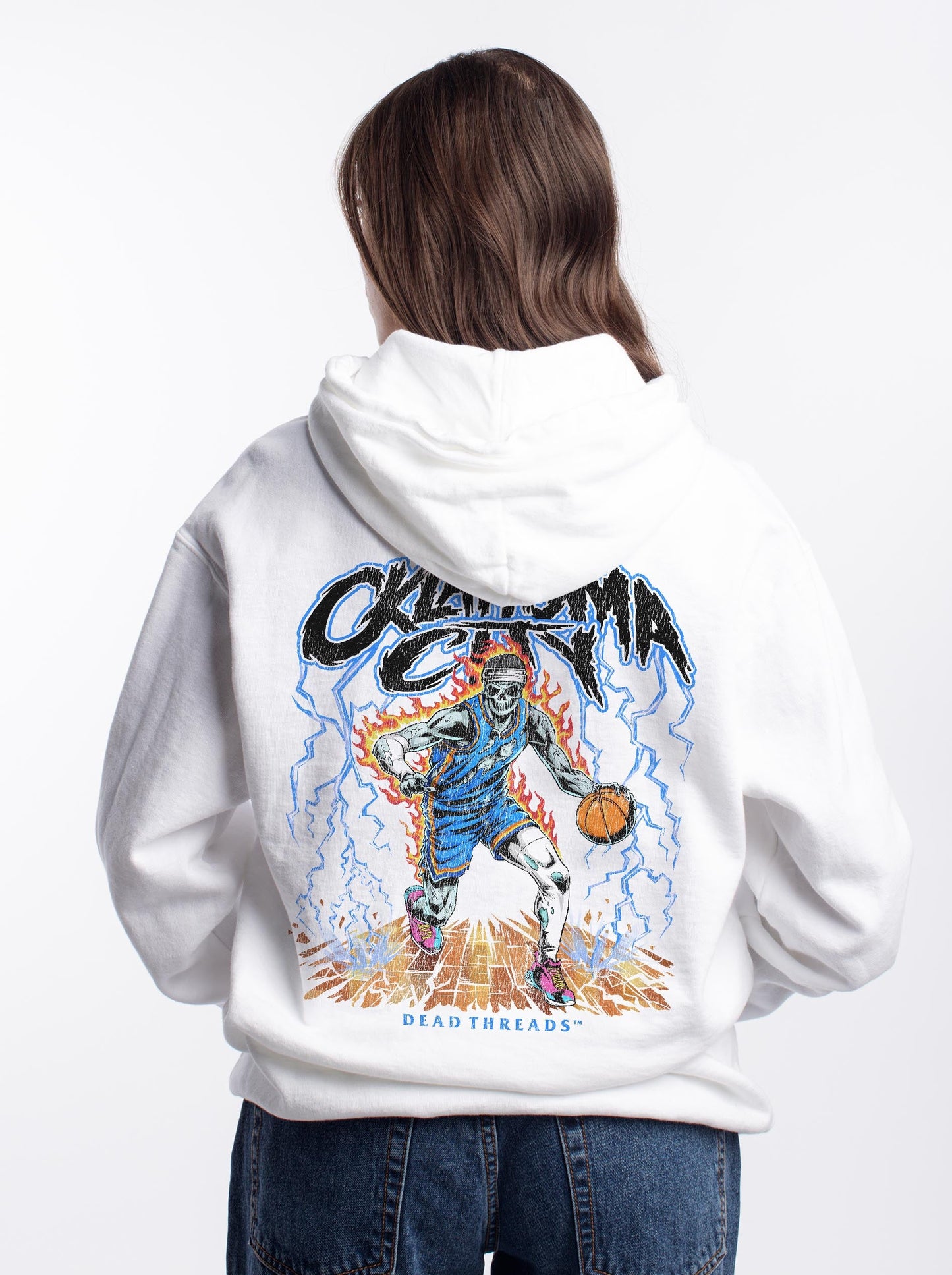 OKLAHOMA CITY "BLUE" BASKETBALL - “DT ESSENTIAL" HOODIE – Hoodie – Dead Threads Apparel