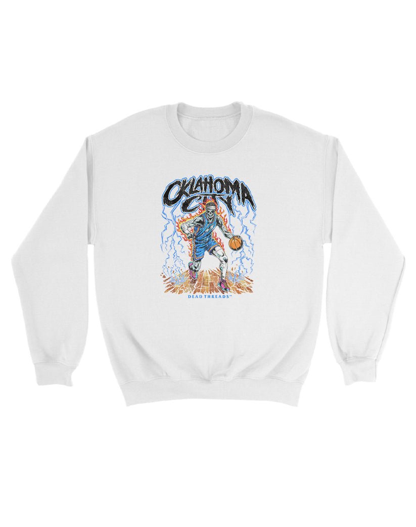 OKLAHOMA CITY "BLUE" BASKETBALL KIDS CREWNECK SWEATSHIRT – Kids clothes – Dead Threads Apparel