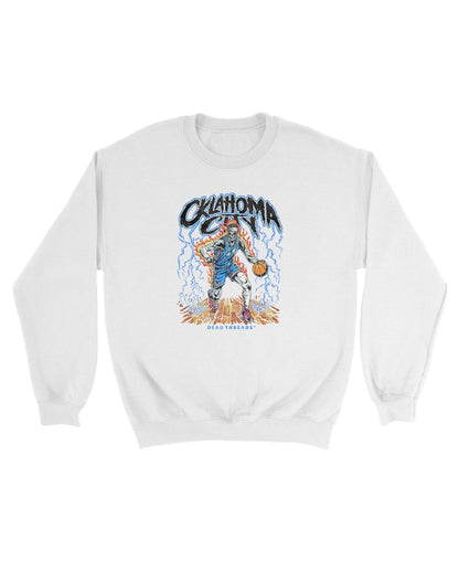 OKLAHOMA CITY "BLUE" BASKETBALL KIDS CREWNECK SWEATSHIRT – Kids clothes – Dead Threads Apparel