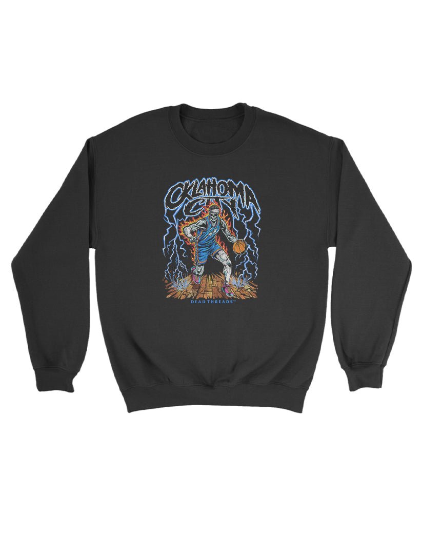 OKLAHOMA CITY "BLUE" BASKETBALL KIDS CREWNECK SWEATSHIRT – Kids clothes – Dead Threads Apparel