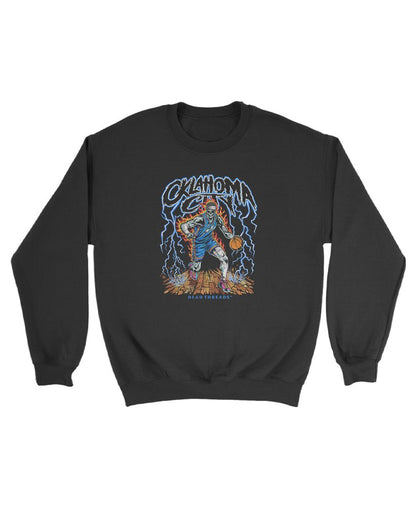 OKLAHOMA CITY "BLUE" BASKETBALL KIDS CREWNECK SWEATSHIRT – Kids clothes – Dead Threads Apparel