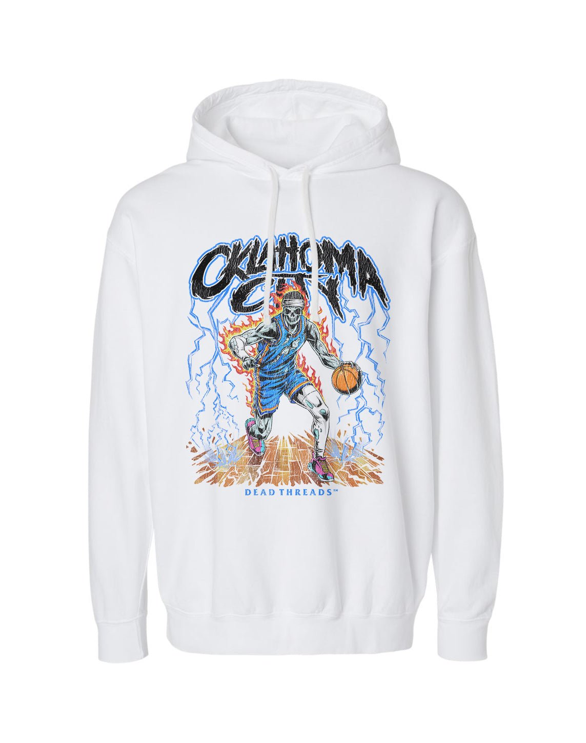 OKLAHOMA CITY "BLUE" BASKETBALL - LIGHTWEIGHT HOODIE – Lightweight – Dead Threads Apparel
