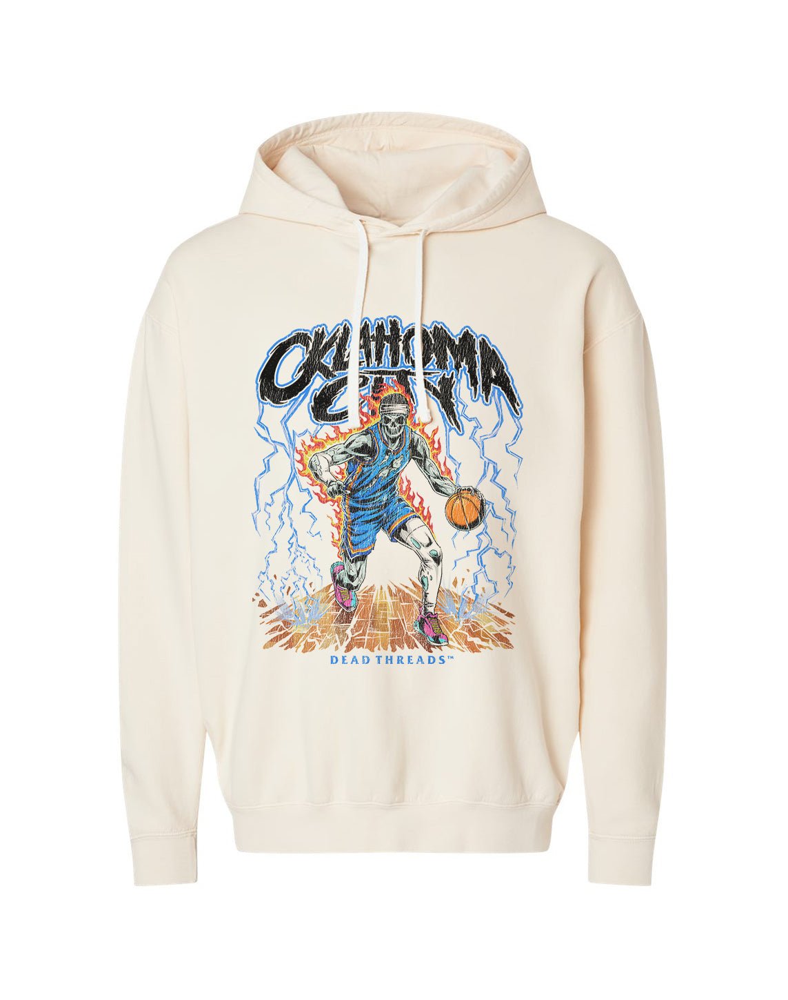 OKLAHOMA CITY "BLUE" BASKETBALL - LIGHTWEIGHT HOODIE – Lightweight – Dead Threads Apparel