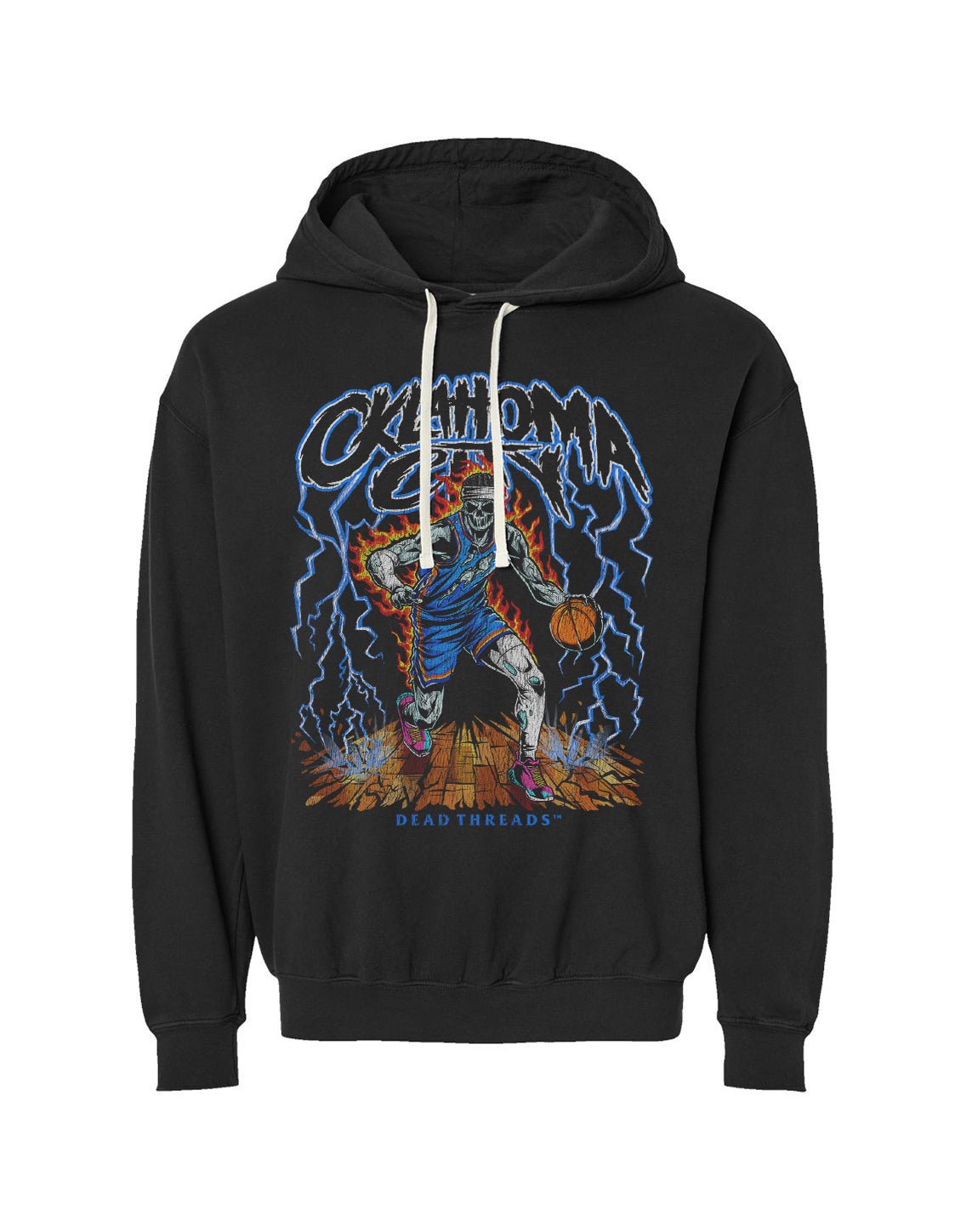 OKLAHOMA CITY "BLUE" BASKETBALL - LIGHTWEIGHT HOODIE – Lightweight – Dead Threads Apparel