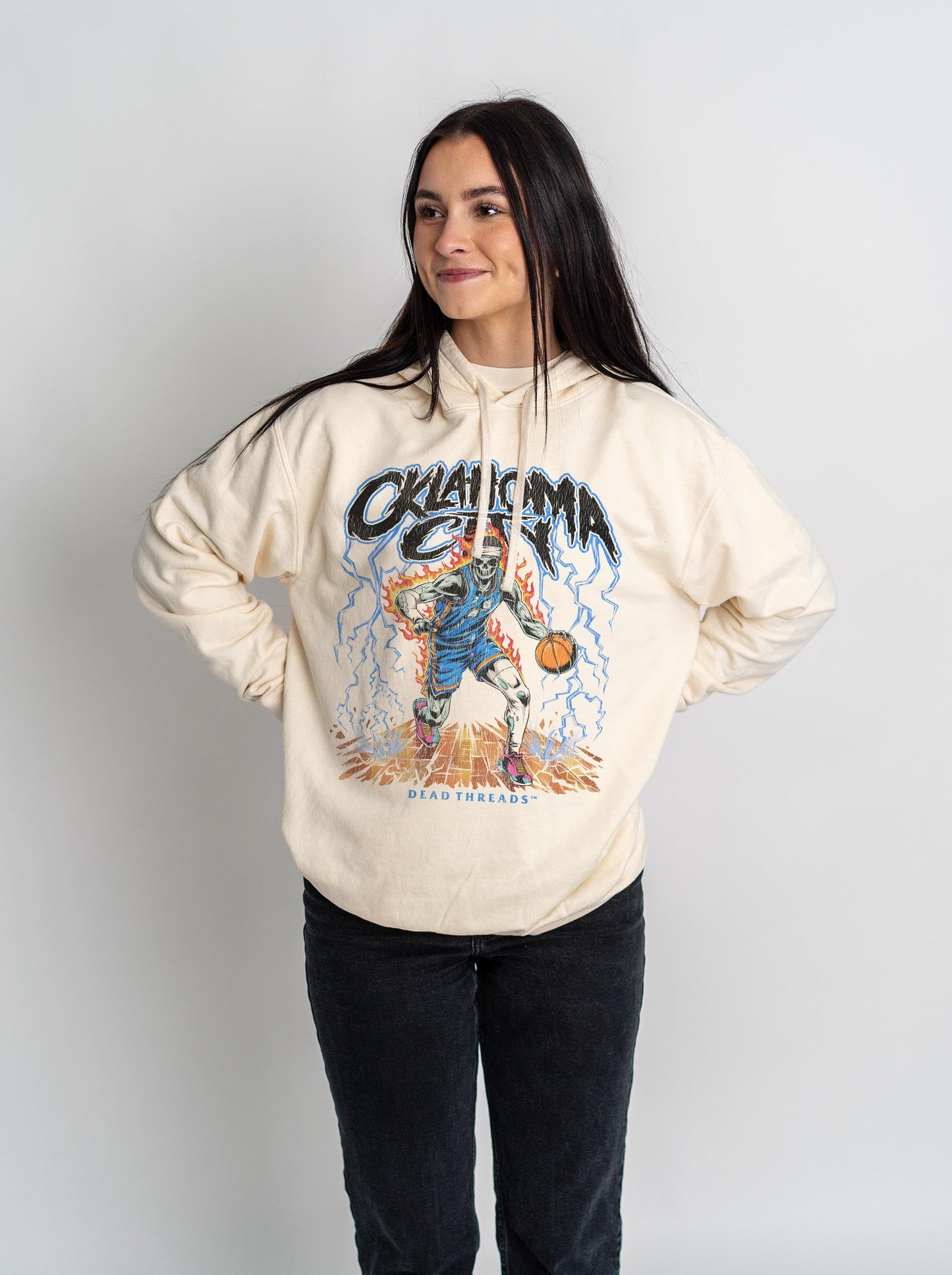 OKLAHOMA CITY "BLUE" BASKETBALL - LIGHTWEIGHT HOODIE – Lightweight – Dead Threads Apparel