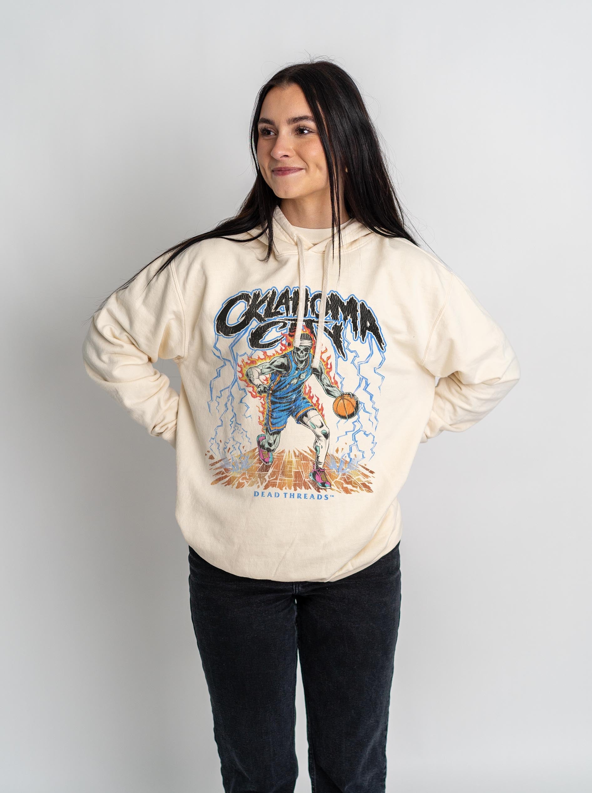OKLAHOMA CITY "BLUE" BASKETBALL - LIGHTWEIGHT HOODIE – Lightweight – Dead Threads Apparel