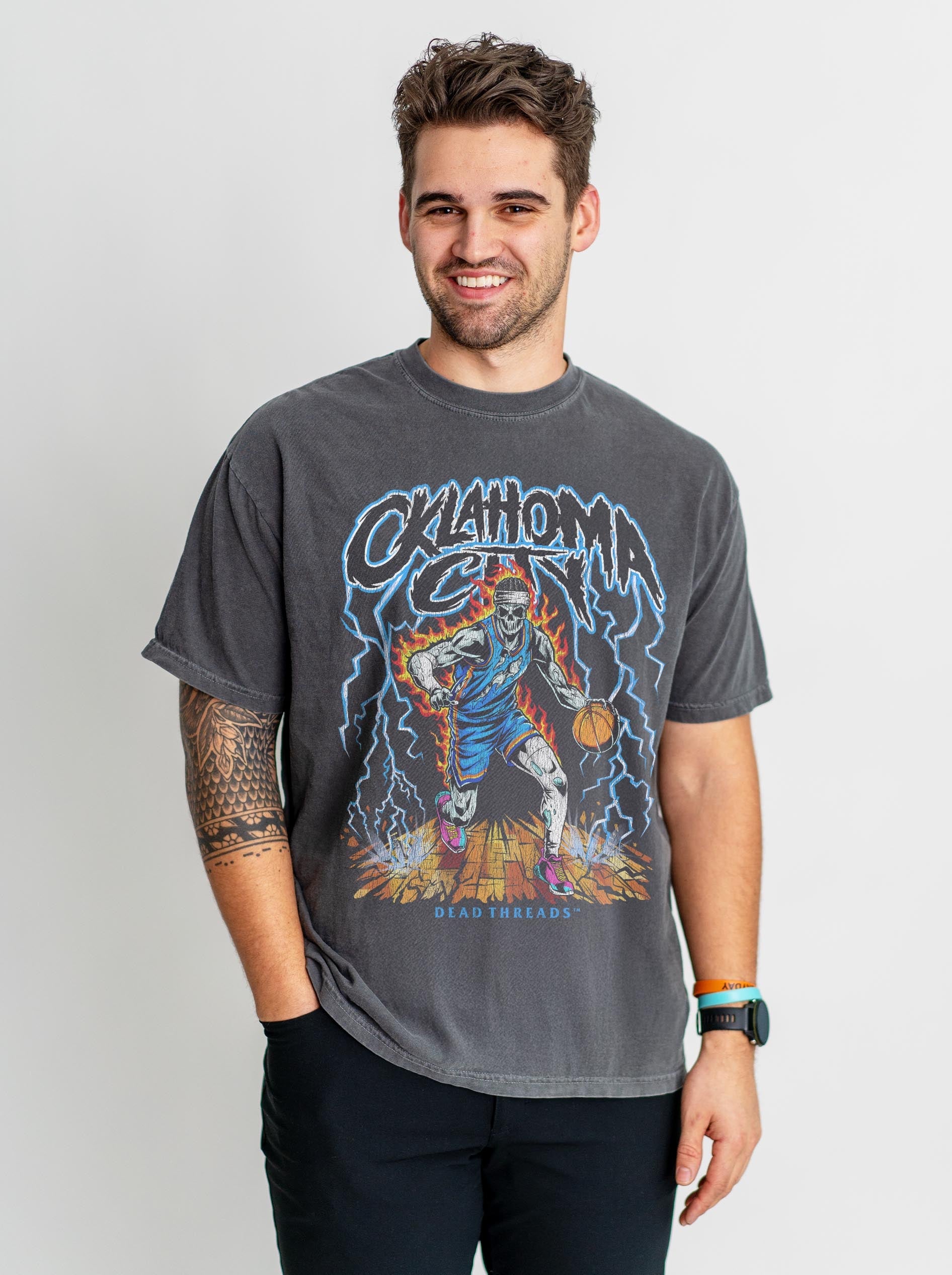 OKLAHOMA CITY "BLUE" BASKETBALL – T-Shirt – Dead Threads Apparel