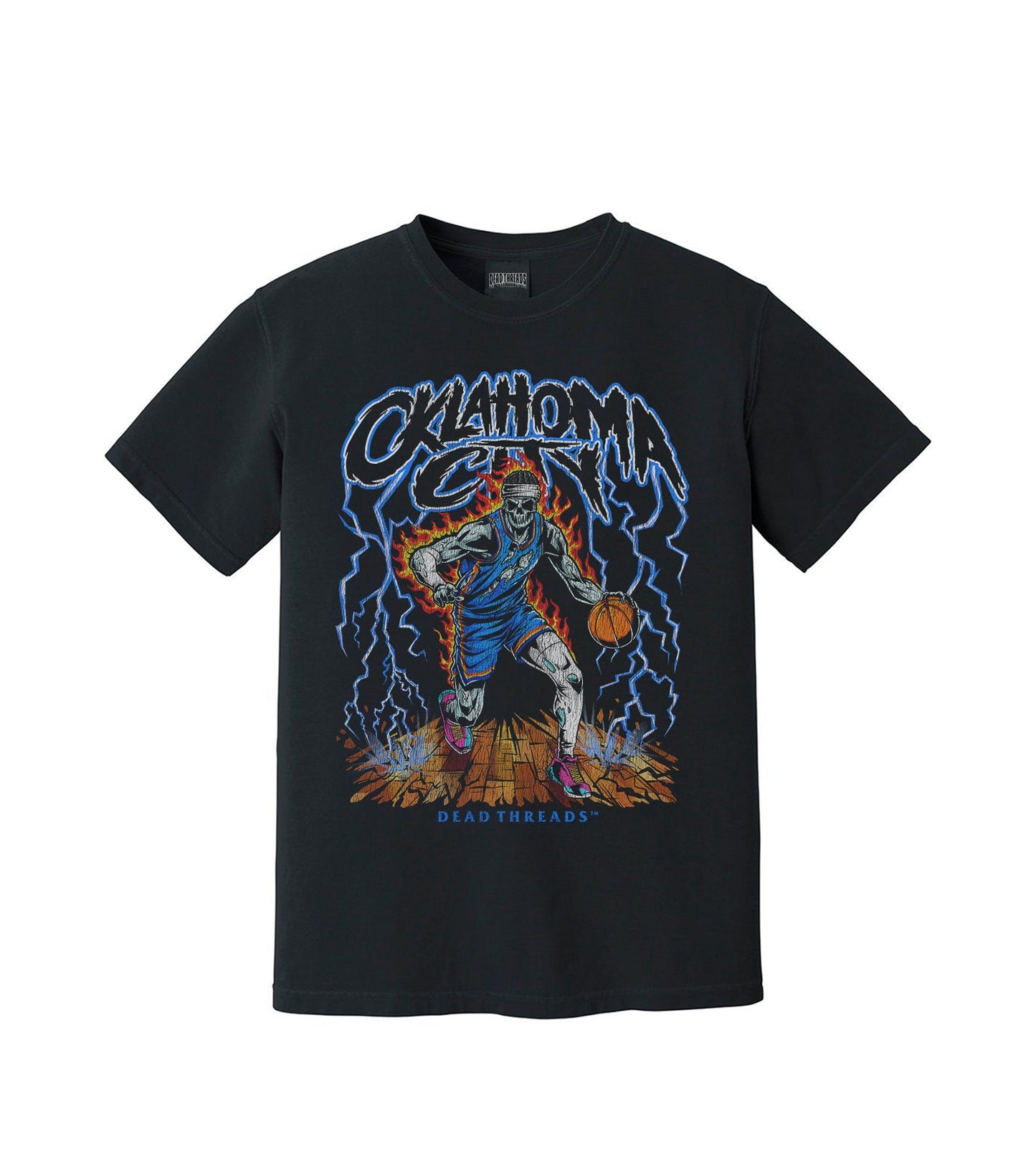OKLAHOMA CITY "BLUE" BASKETBALL – T-Shirt – Dead Threads Apparel