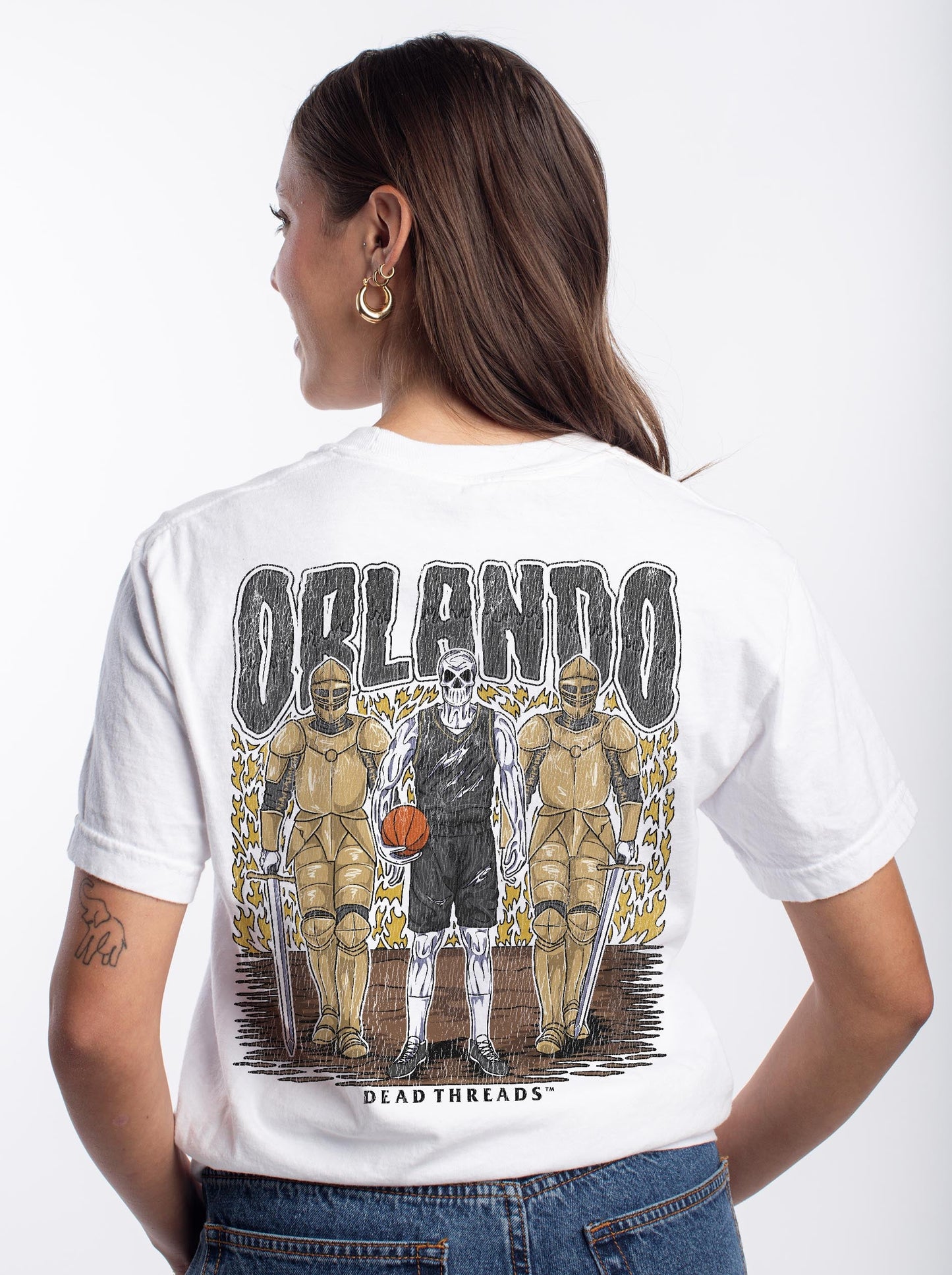 ORLANDO BASKETBALL - “3 SKULL” PREMIUM T - SHIRT – T-Shirt – Dead Threads Apparel