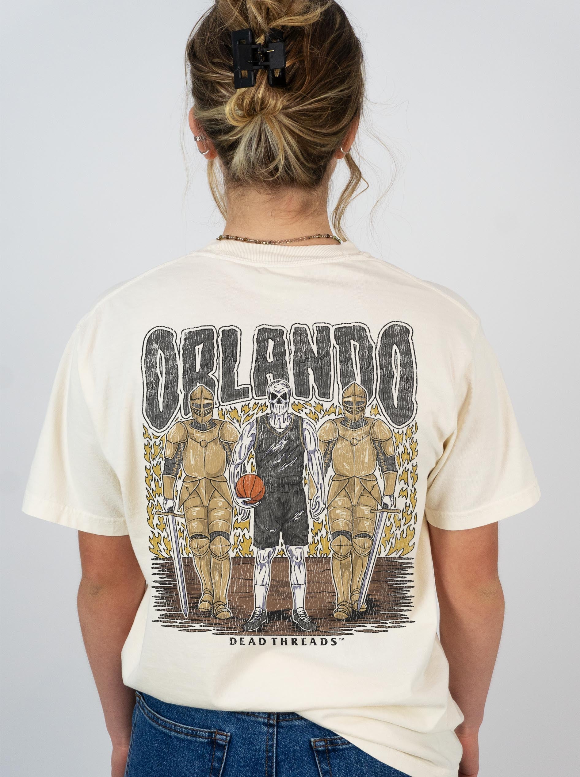ORLANDO BASKETBALL - “3 SKULL” PREMIUM T - SHIRT – T-Shirt – Dead Threads Apparel