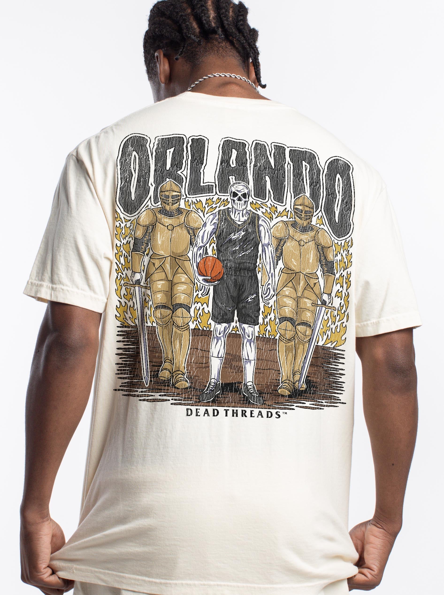 ORLANDO BASKETBALL - “3 SKULL” PREMIUM T - SHIRT – T-Shirt – Dead Threads Apparel